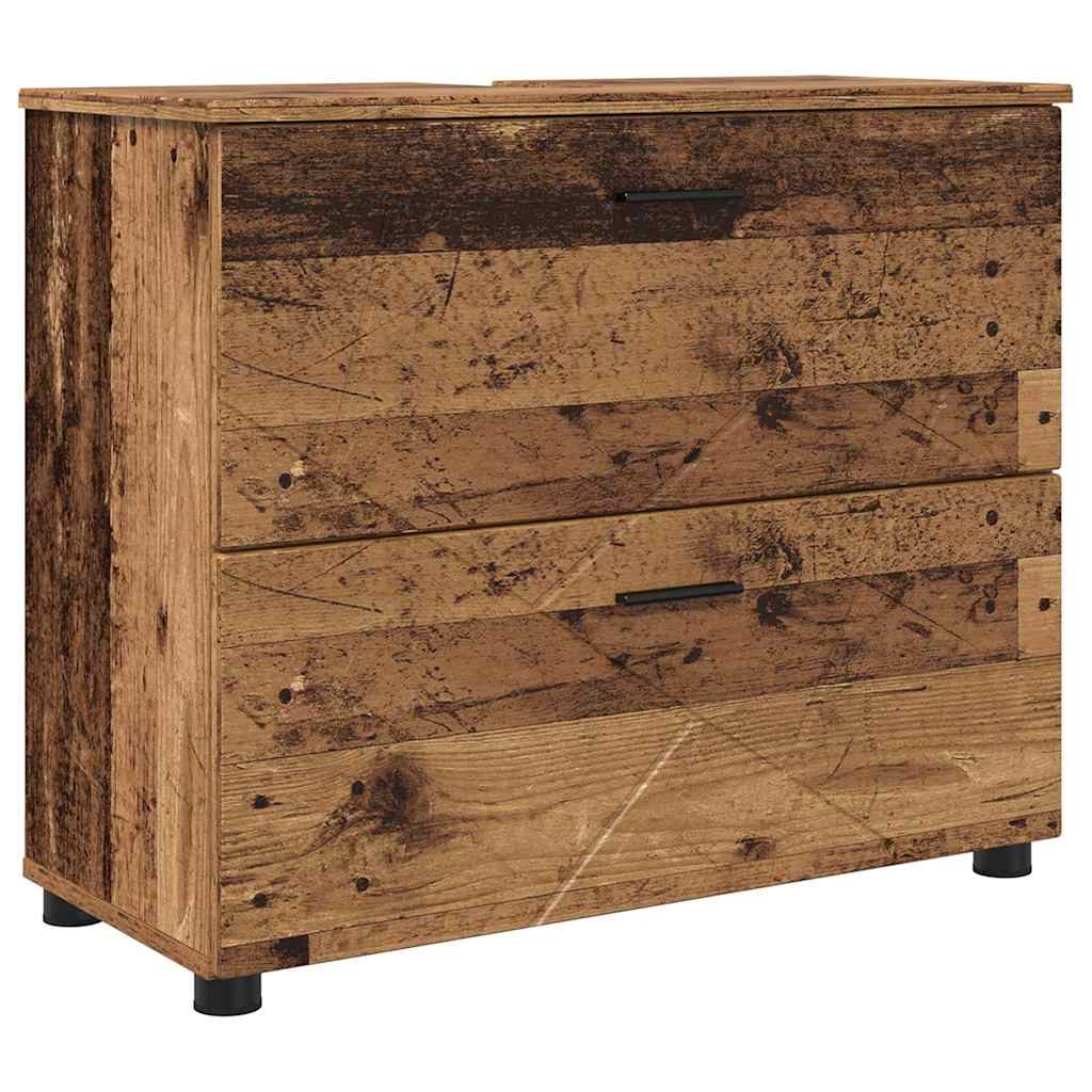 Ensemble de mobilier de salle de bain 2 pc Bois Ancien