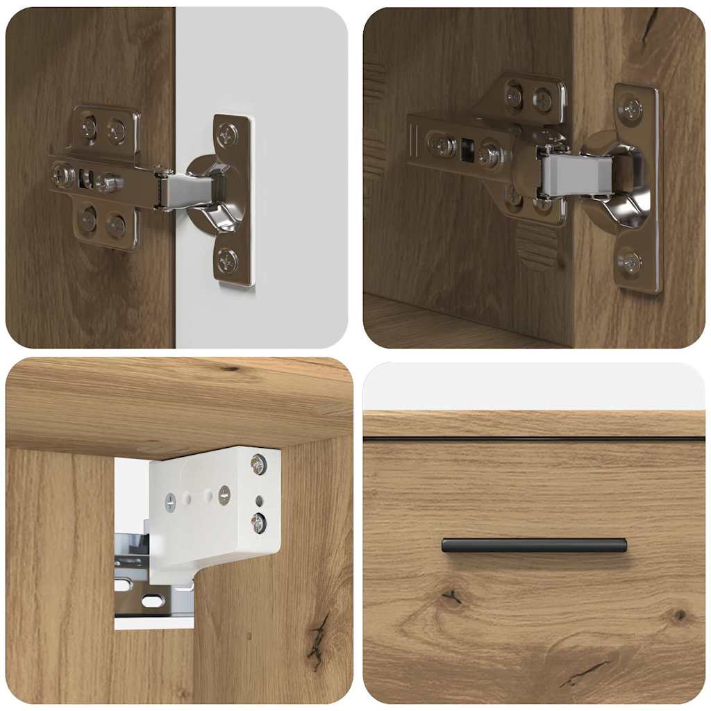 Ensemble de mobilier de salle de bain 2 pc Chêne artisanal
