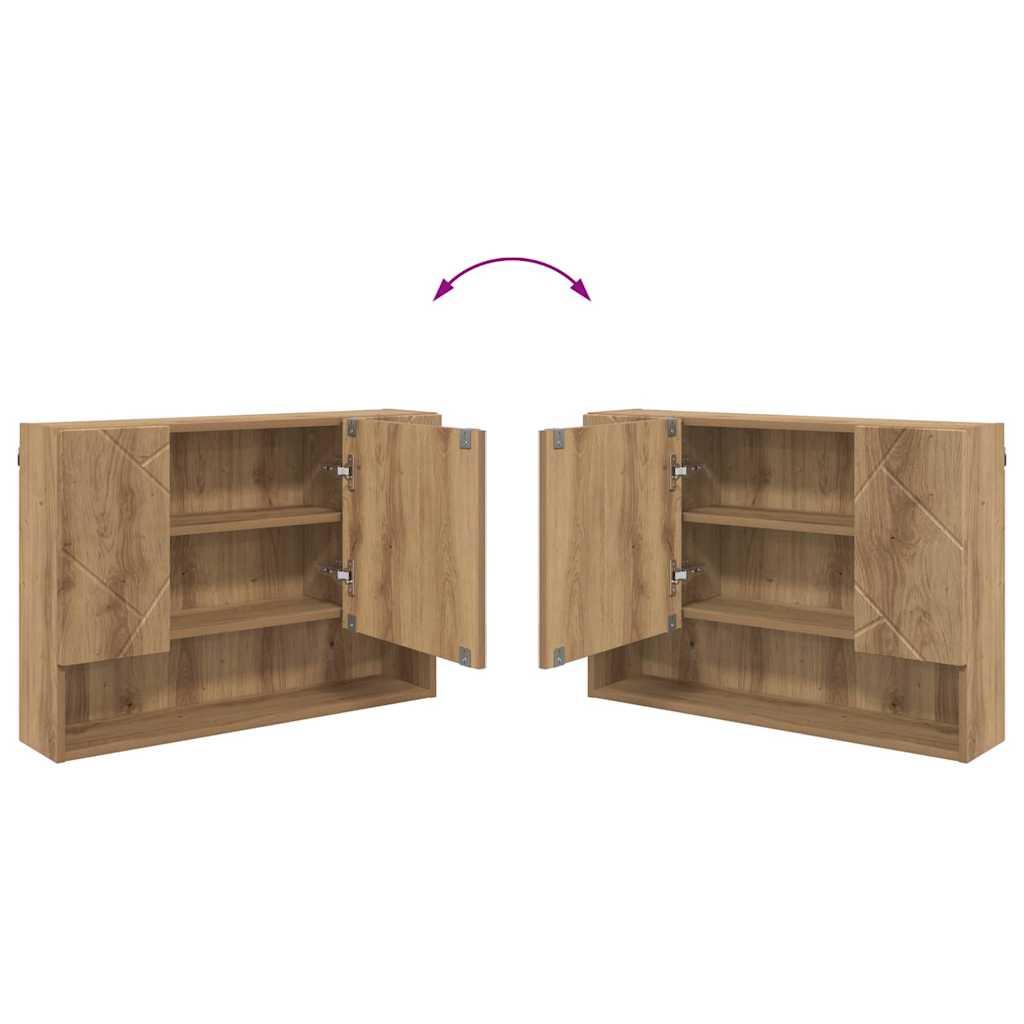Ensemble de mobilier de salle de bain 2 pc Chêne artisanal