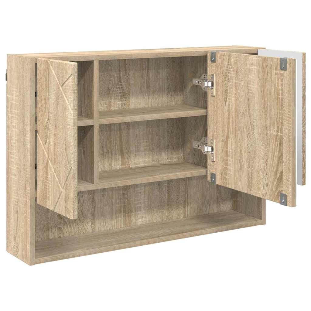 Ensemble de mobilier de salle de bain 3 pièces Chêne Sonoma