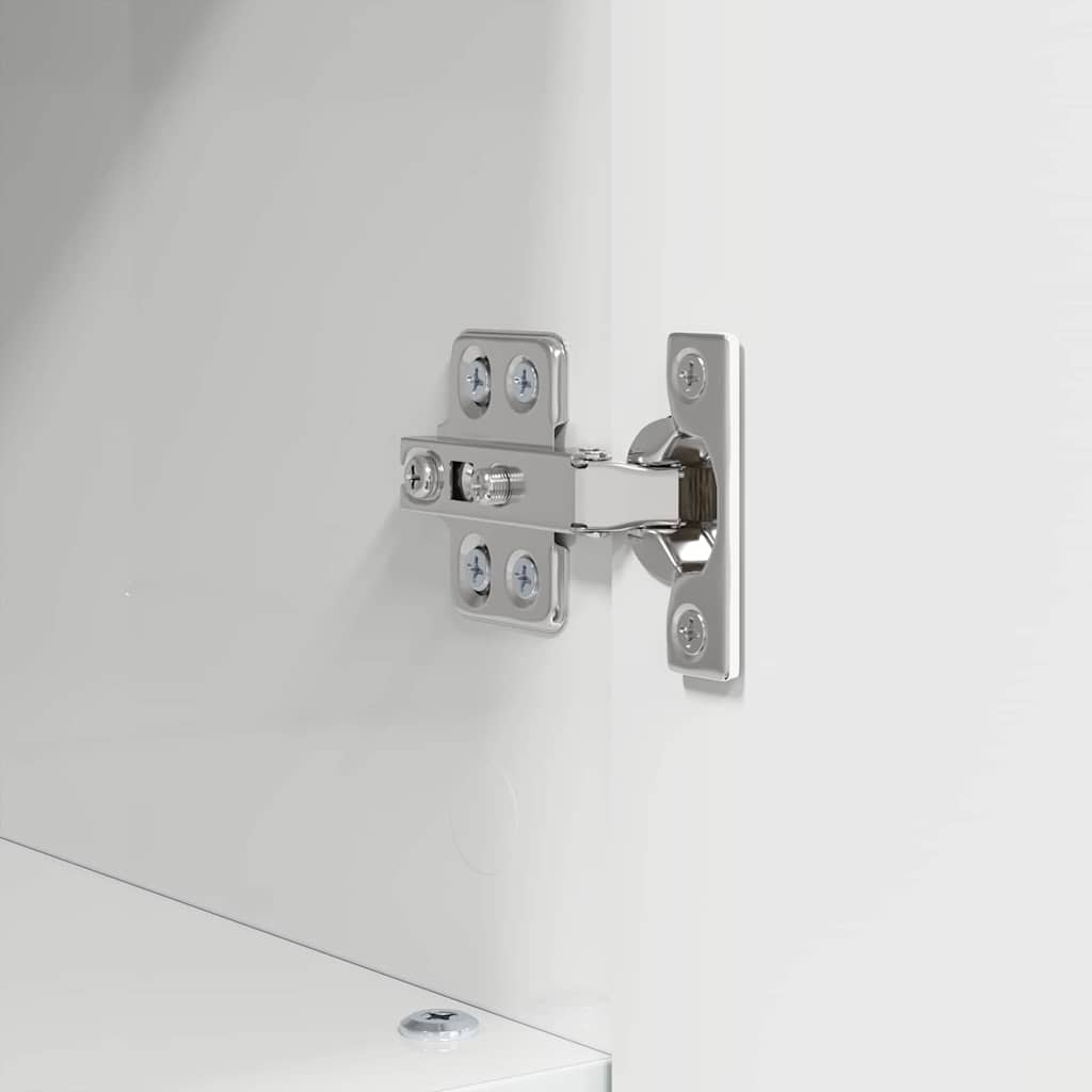 Ensemble de mobilier de salle de bain 3 pc Blanc brillant