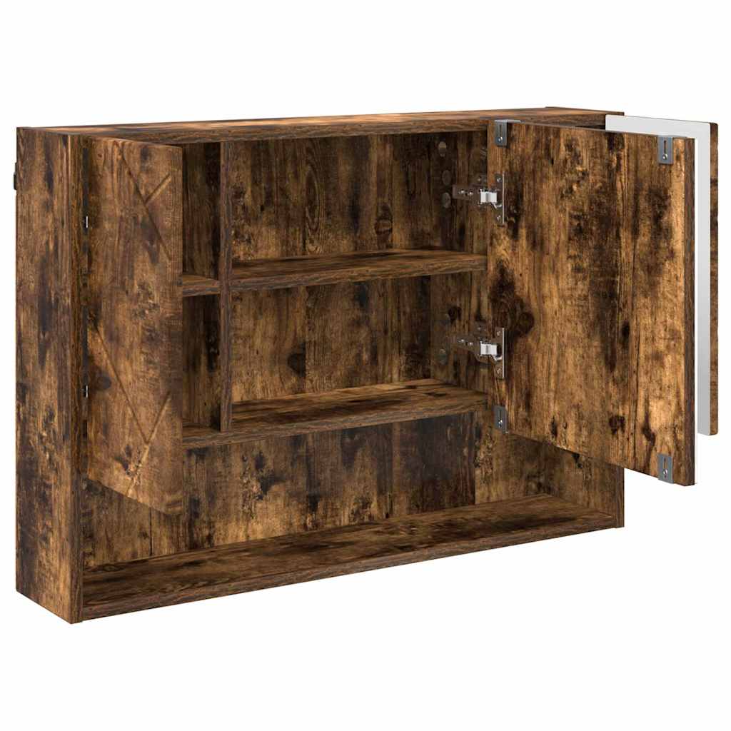 Ensemble de mobilier de salle de bain 3 pièces Chêne fumé