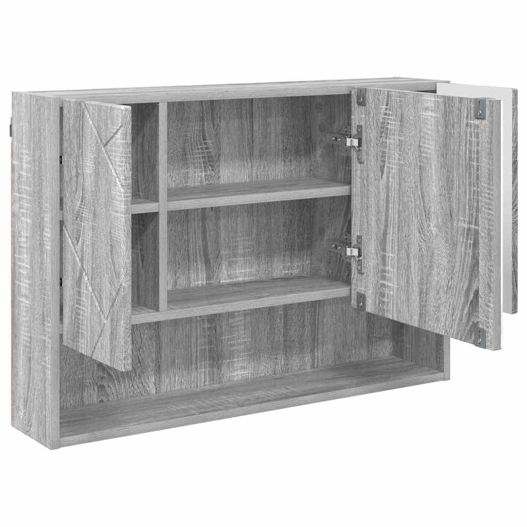 Ensemble de mobilier de salle de bain 3 pièces Gris Sonoma