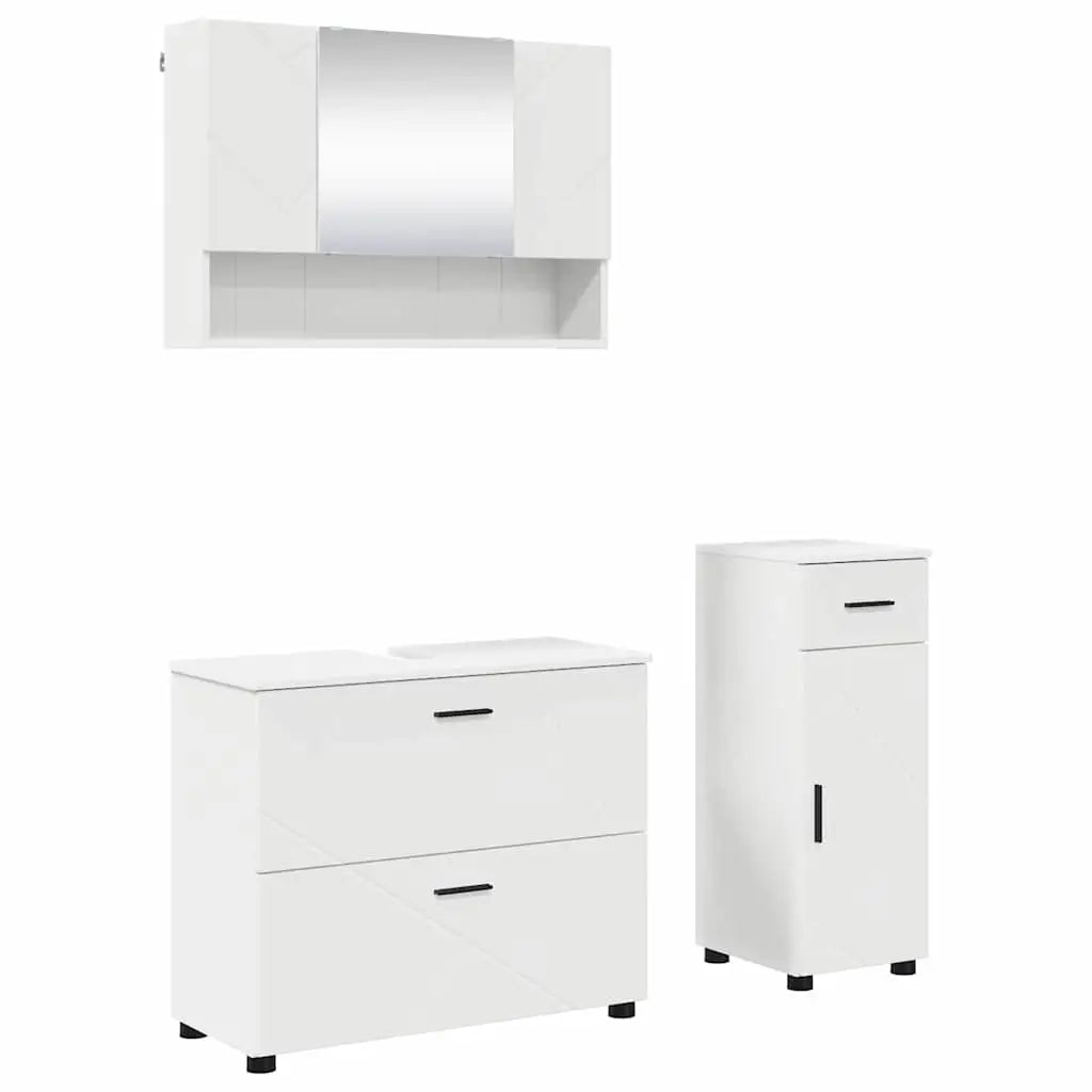 Ensemble de mobilier de salle de bain 3 pièces Blanc - XIOS
