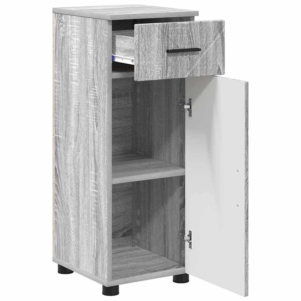 Ensemble de mobilier de salle de bain 3 pièces Gris Sonoma