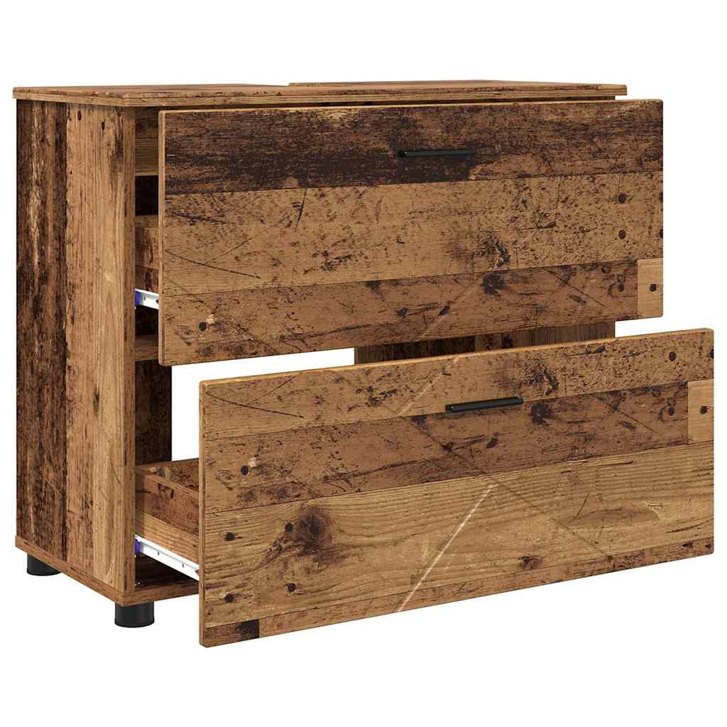 Ensemble de mobilier de salle de bain 3 pièces Bois Ancien