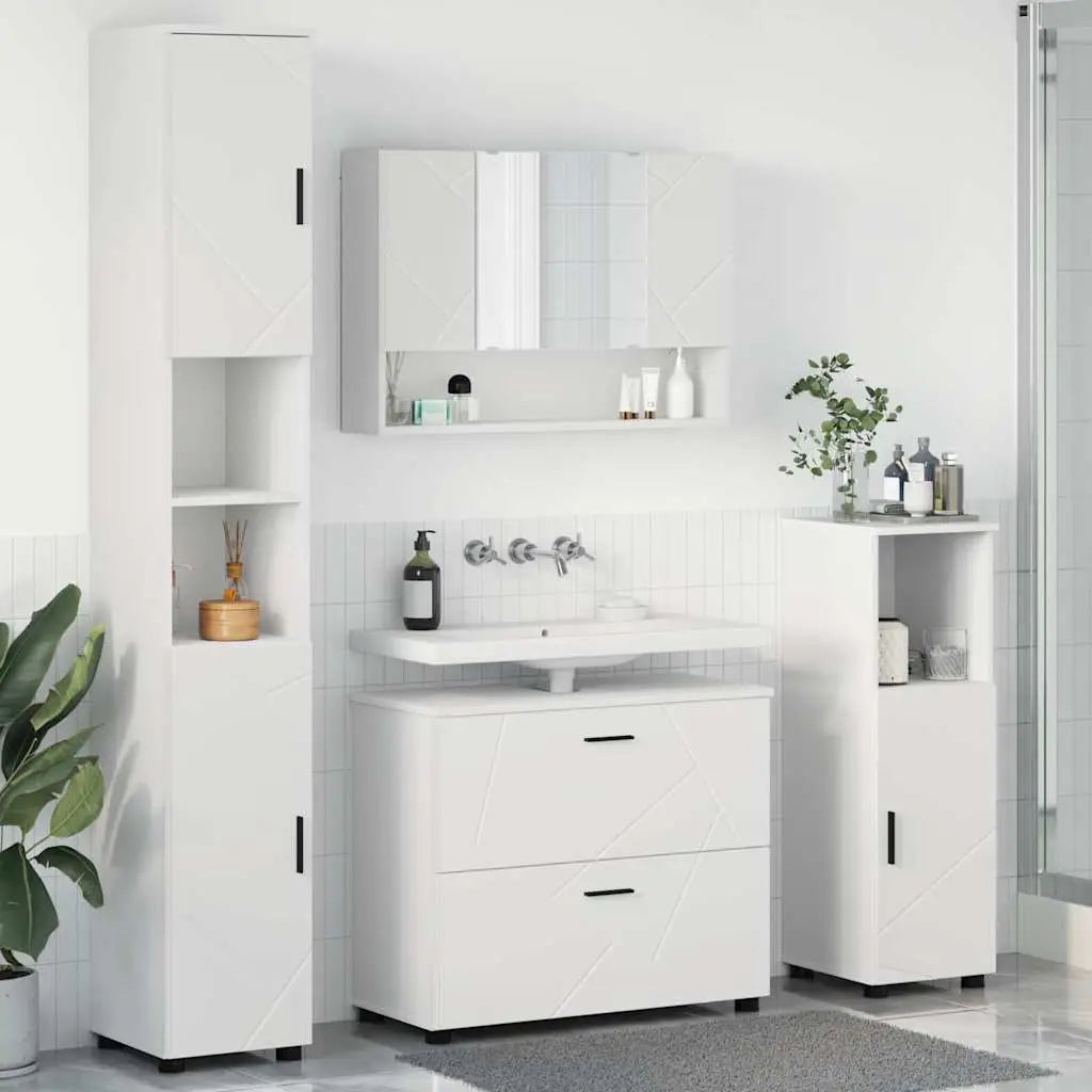 Ensemble de mobilier de salle de bain 4 pc Blanc - XIOS
