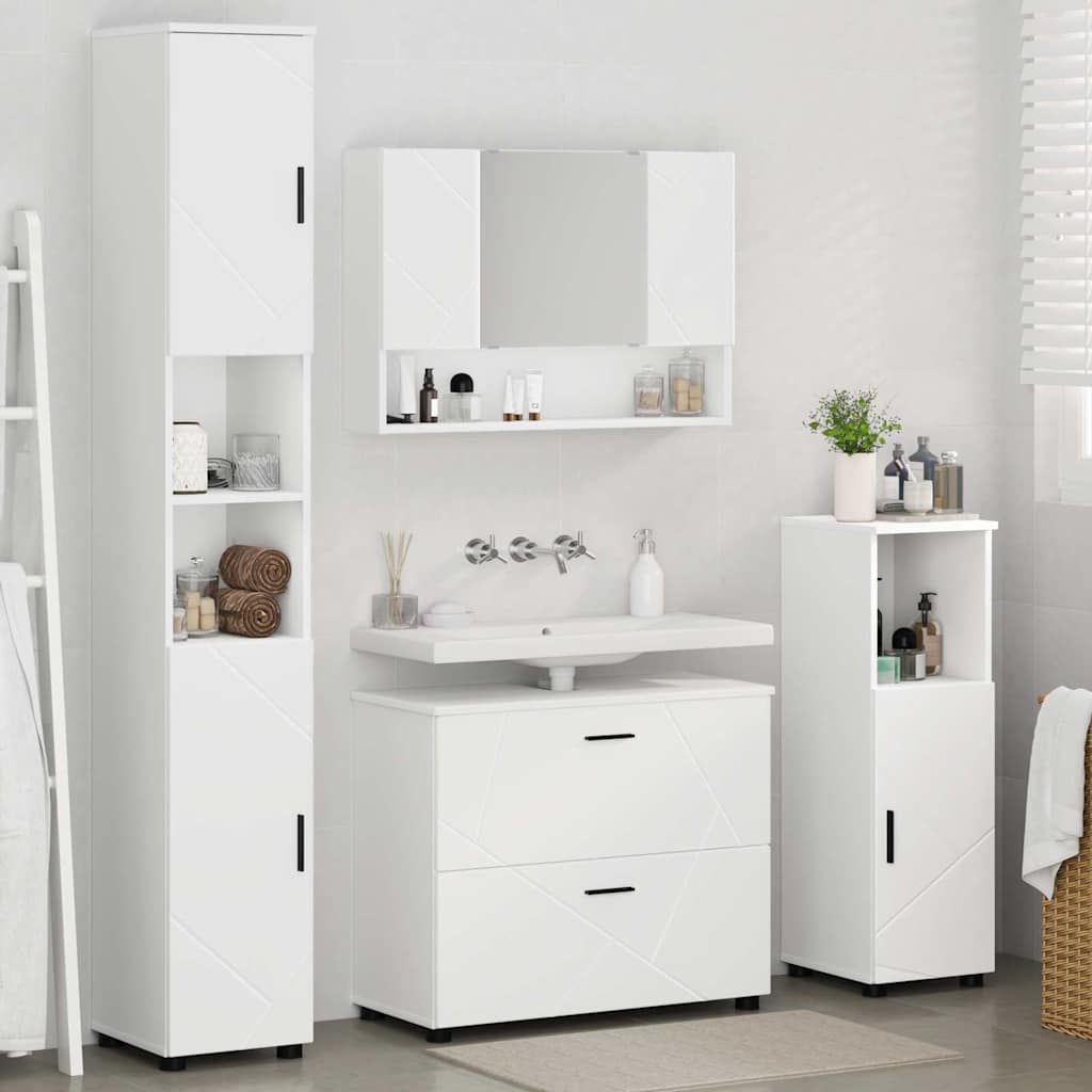 Ensemble de mobilier de salle de bain 4 pc Blanc