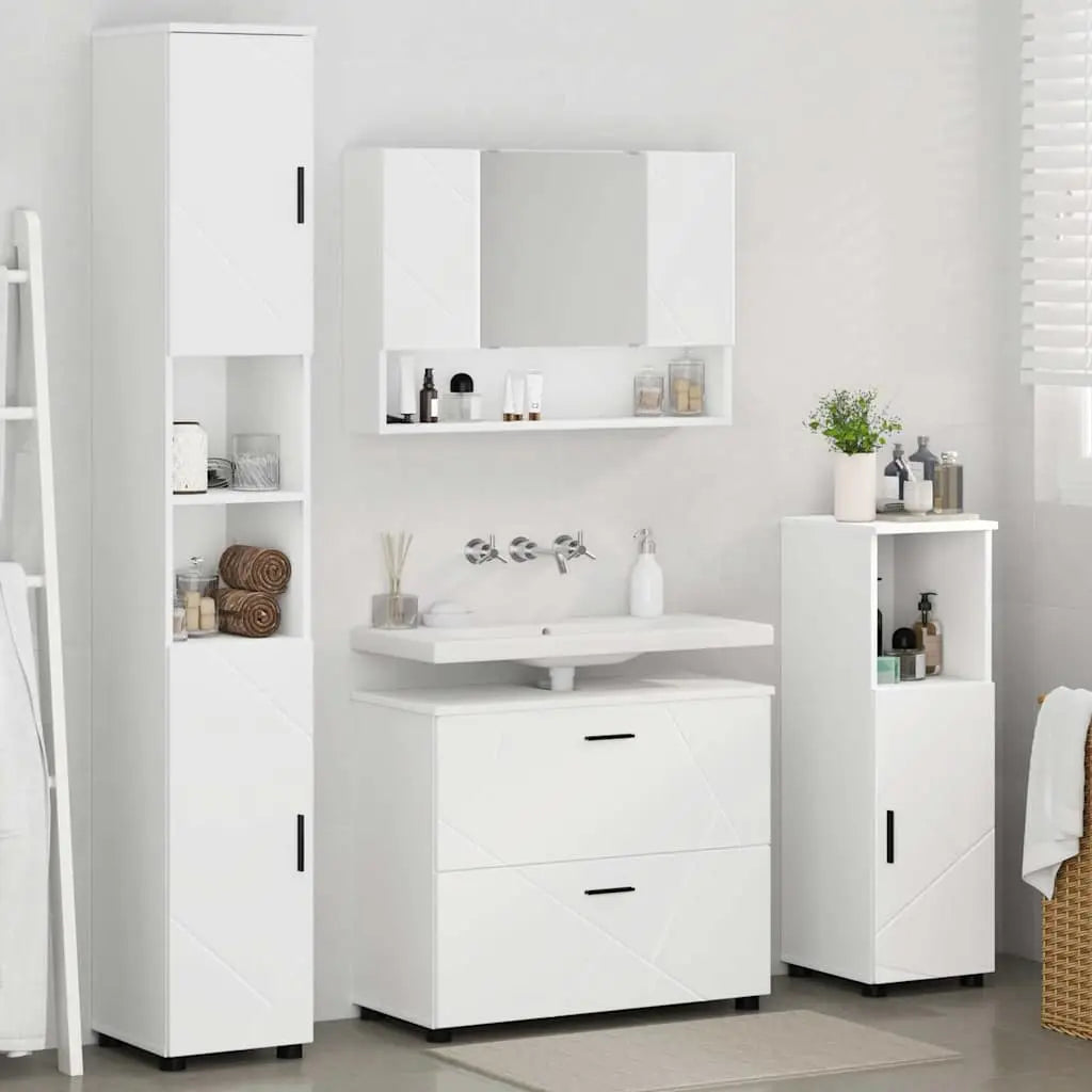 Ensemble de mobilier de salle de bain 4 pc Blanc - XIOS