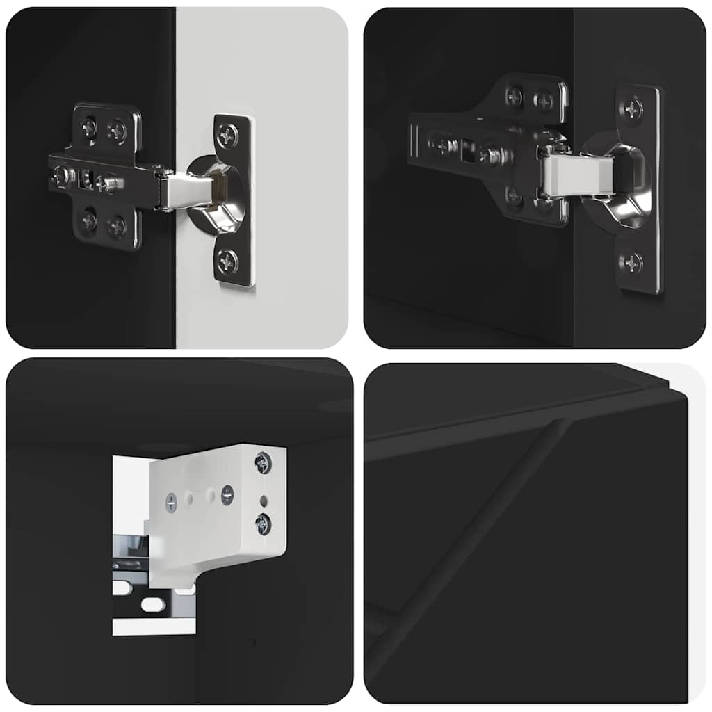 Ensemble de mobilier de salle de bain 4 pc Noir