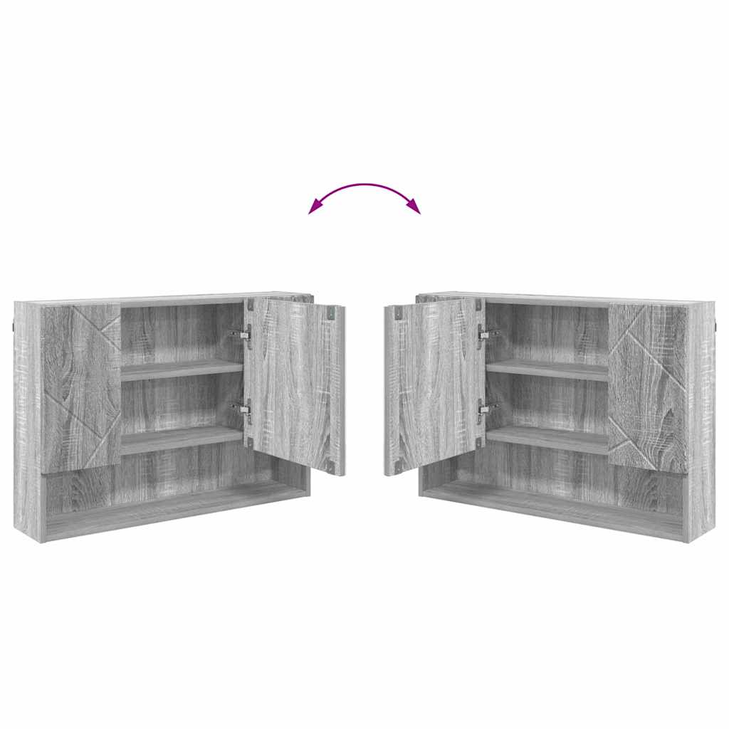 Ensemble de mobilier de salle de bain 4 pièces Gris Sonoma