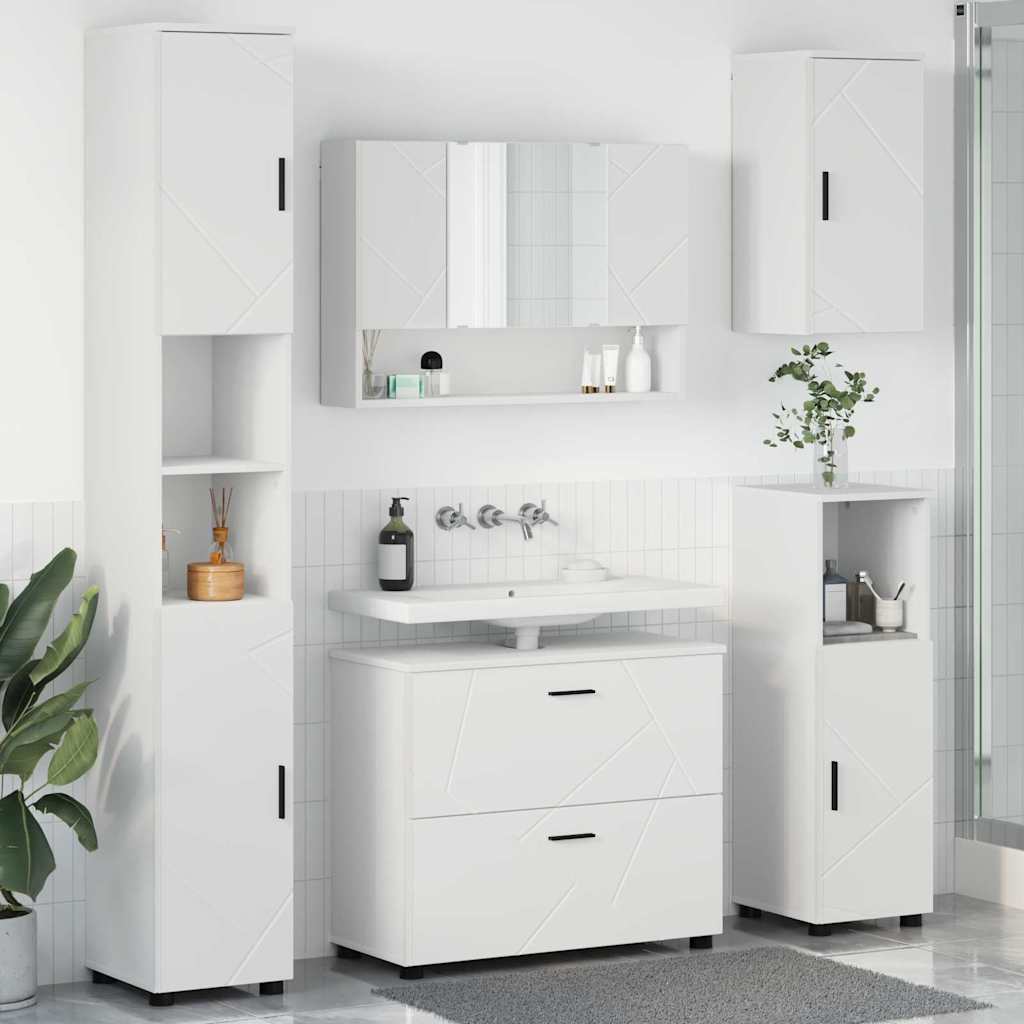 Ensemble de mobilier de salle de bain 5 pc Blanc