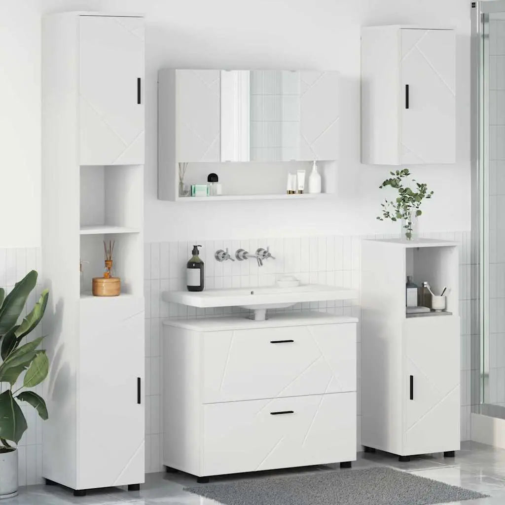 Ensemble de mobilier de salle de bain 5 pc Blanc - XIOS