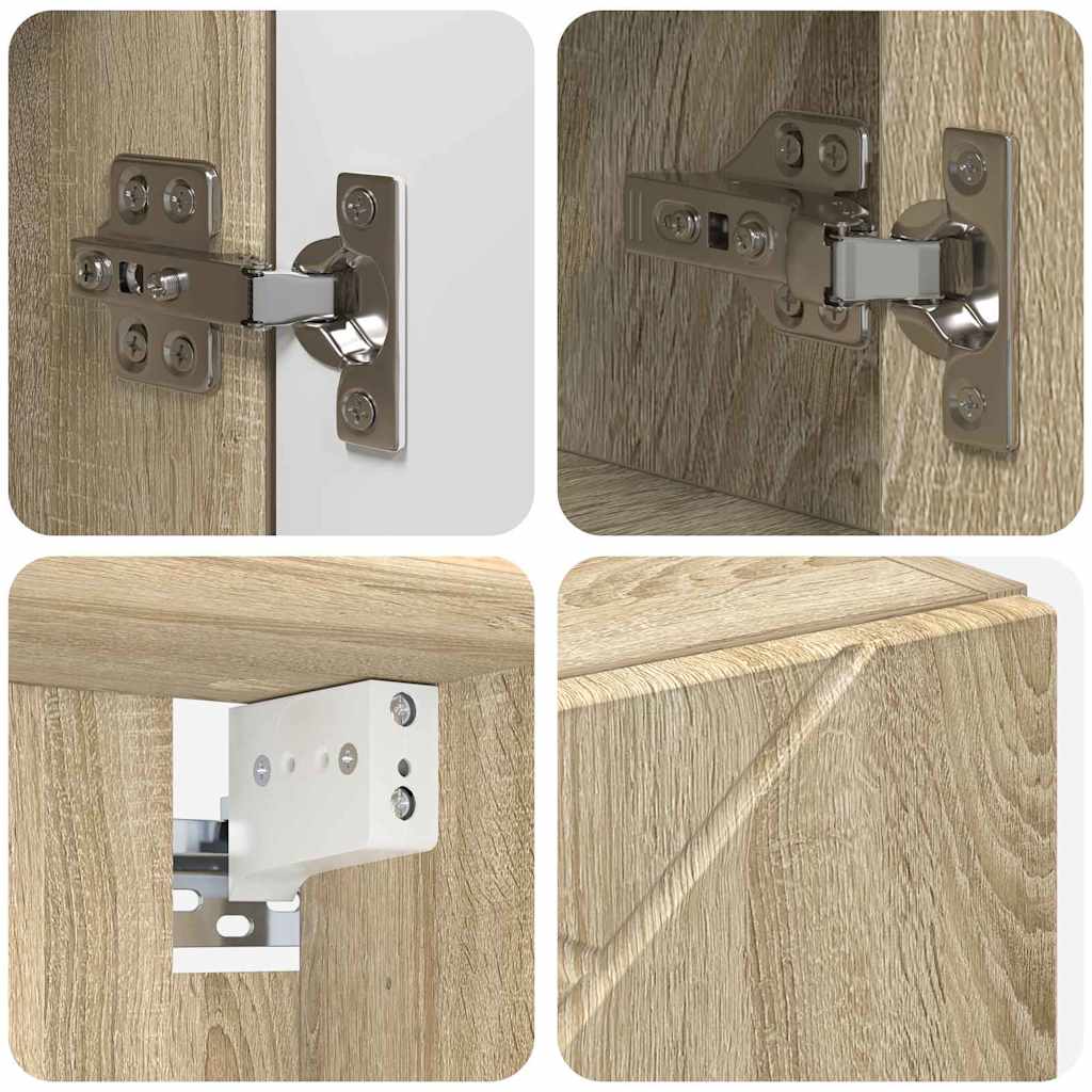 Ensemble de mobilier de salle de bain 5 pc Chêne Sonoma
