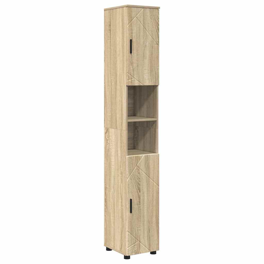 Ensemble de mobilier de salle de bain 5 pc Chêne Sonoma