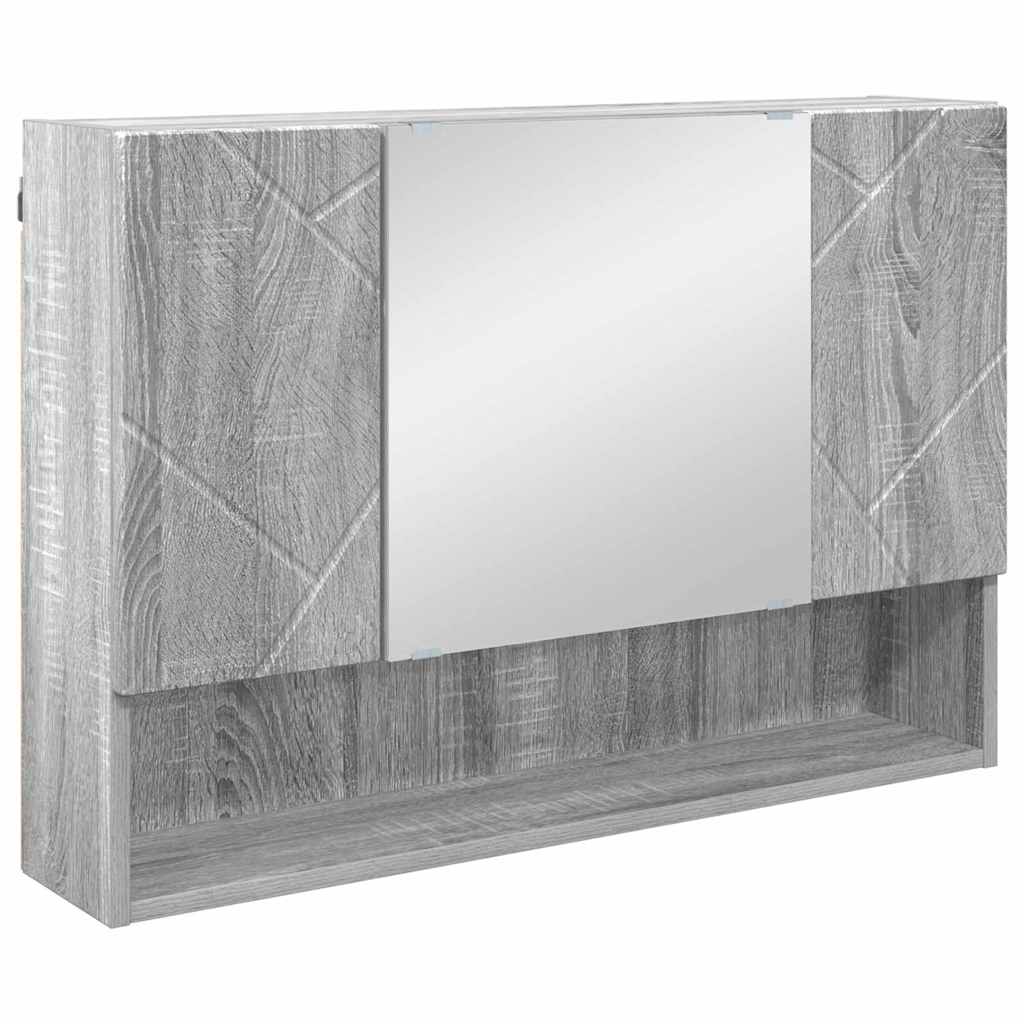 Ensemble de mobilier de salle de bain 5 pc Gris Sonoma