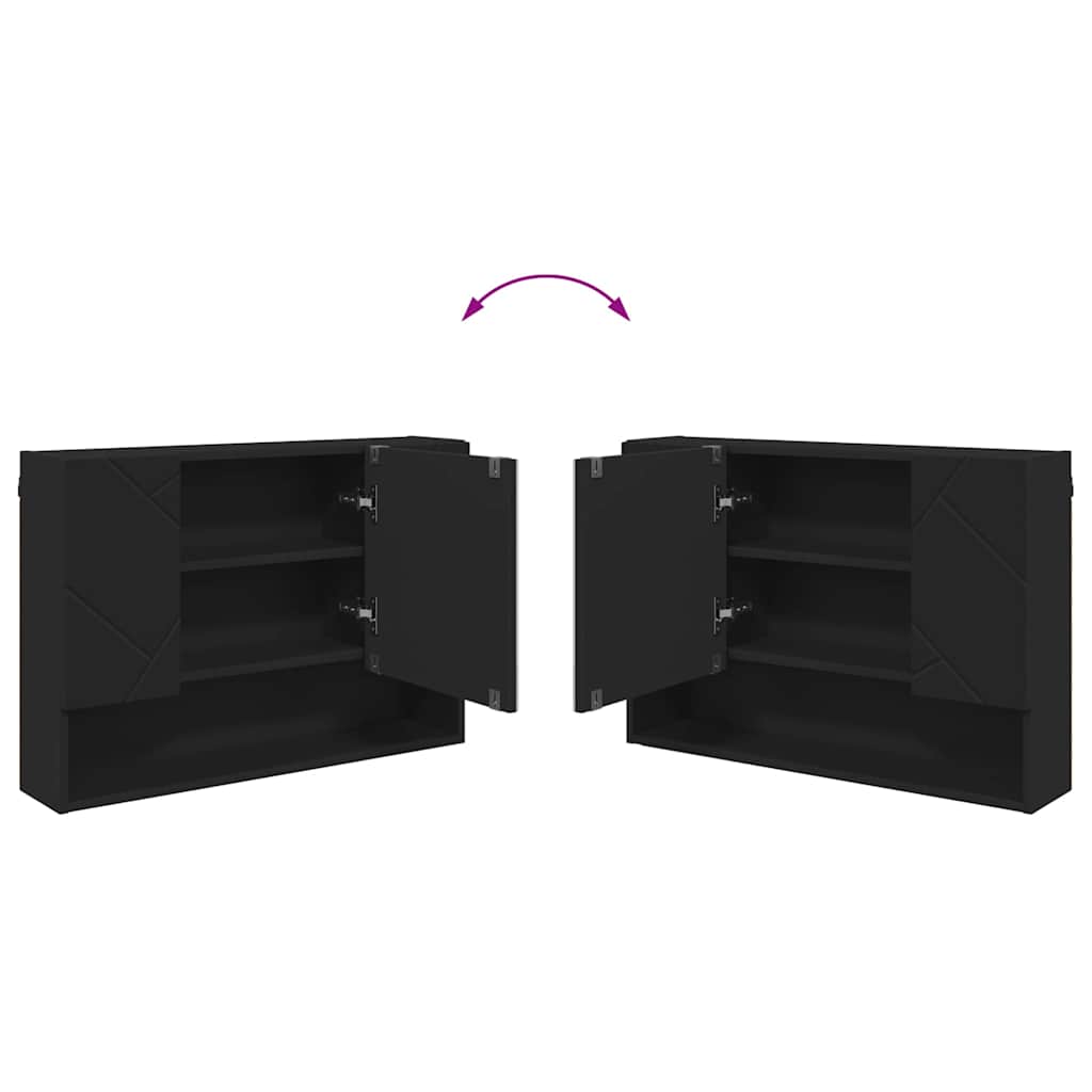 Ensemble de mobilier de salle de bain 4 pc Noir
