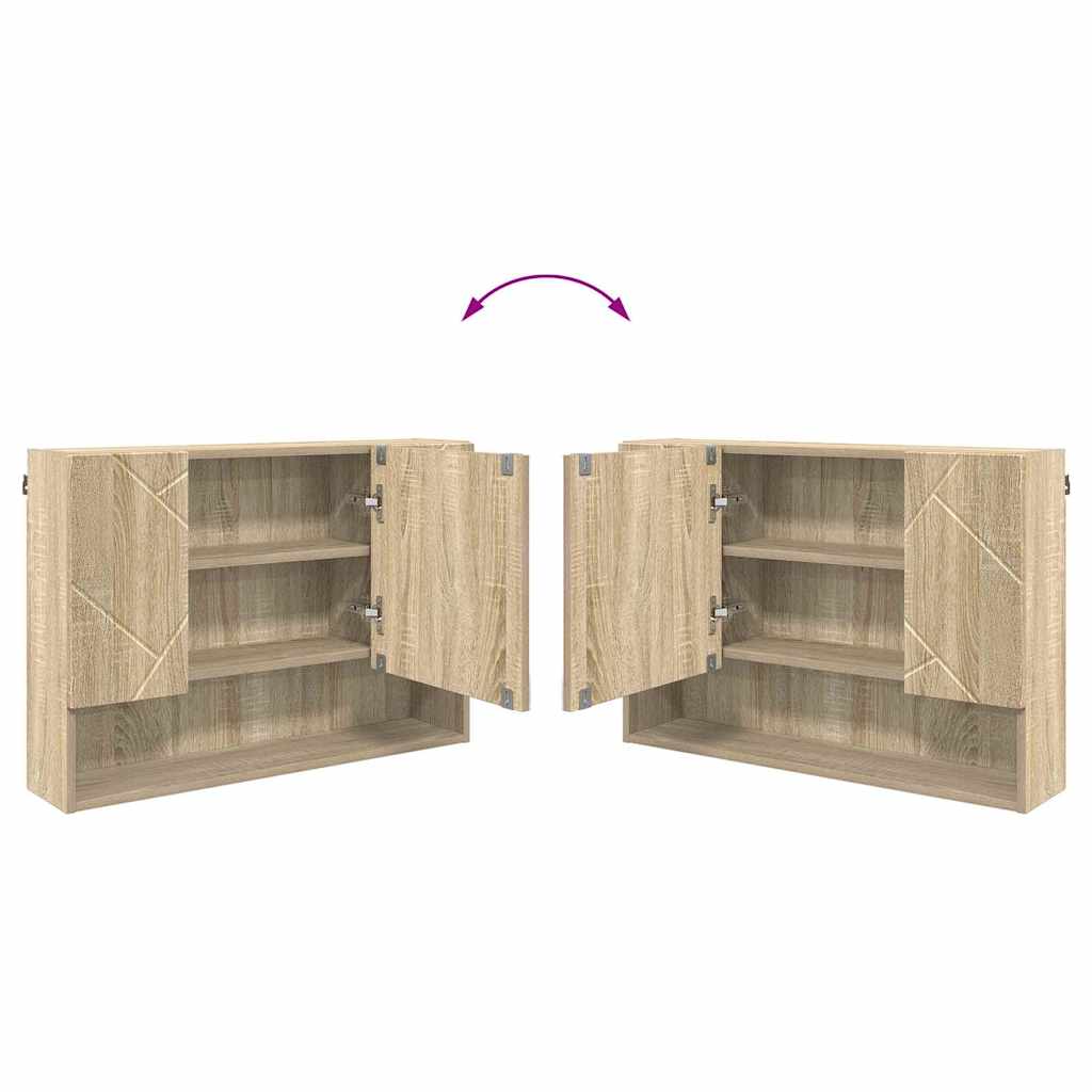 Ensemble de mobilier de salle de bain 4 pc Chêne Sonoma