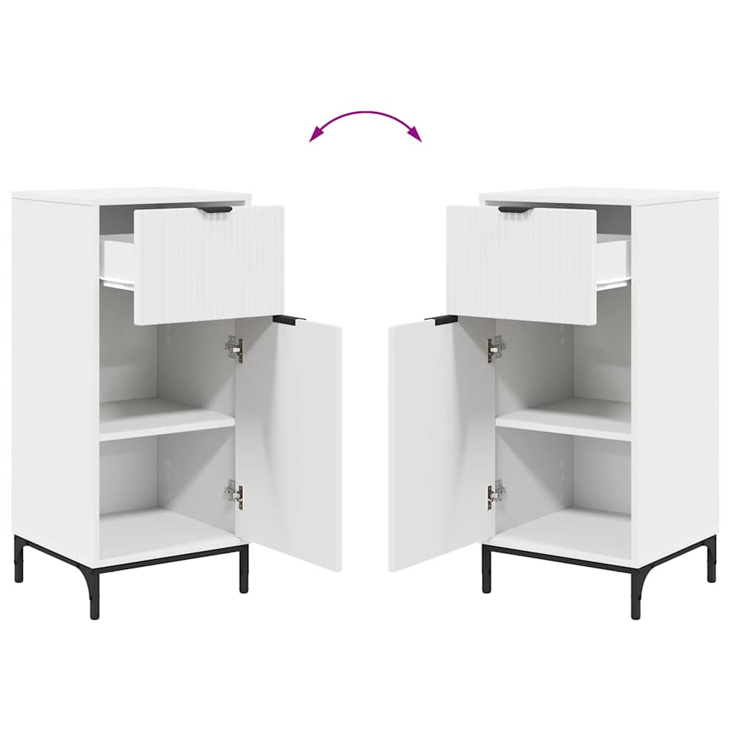 Ensemble de mobilier de salle de bain 2 pièces Blanc