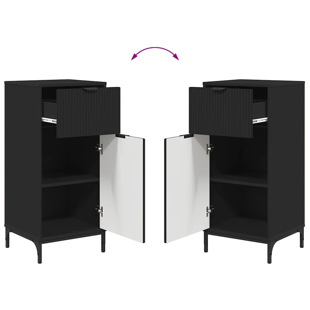 Ensemble de mobilier de salle de bain 2 pc Noir