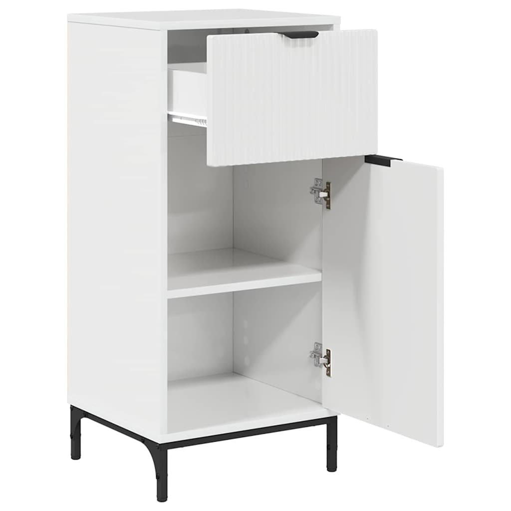 Ensemble de mobilier de salle de bain 3 pc Blanc brillant