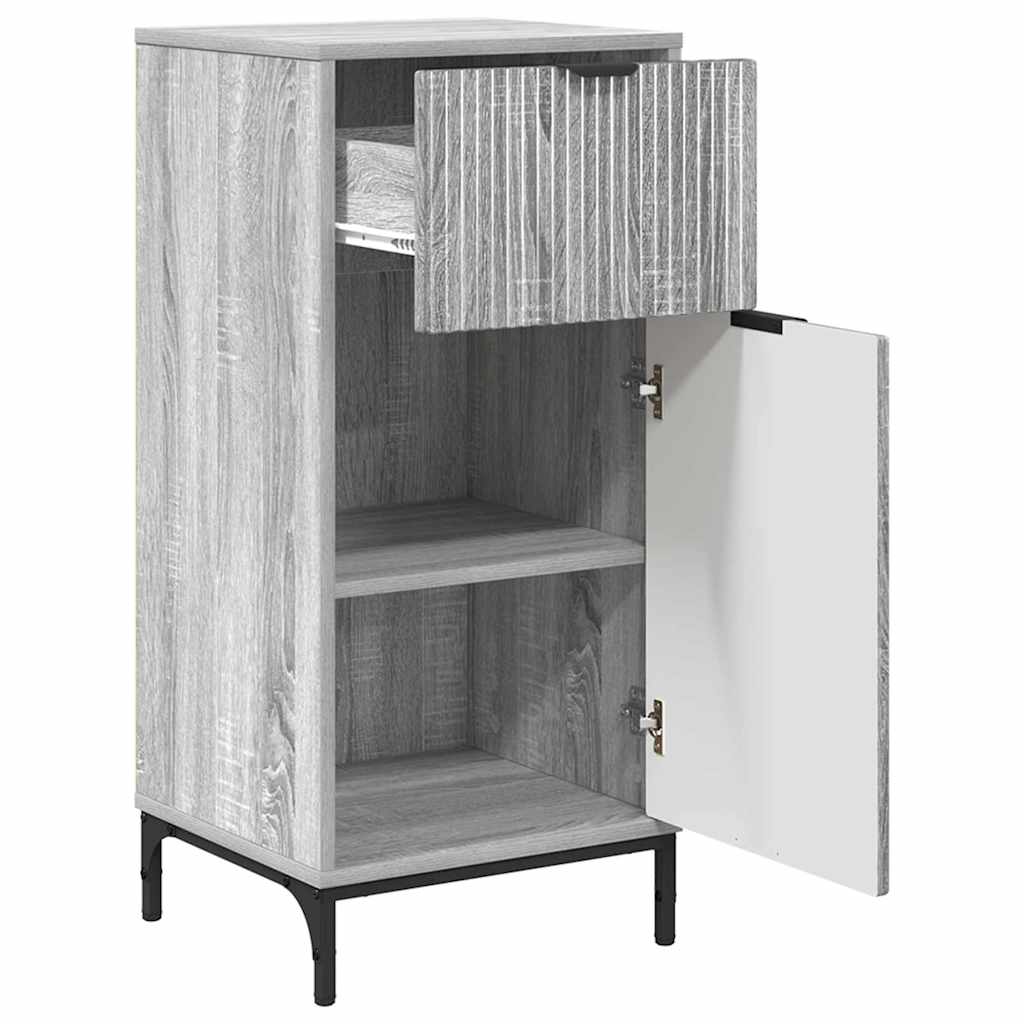 Ensemble de mobilier de salle de bain 3 pièces Gris Sonoma