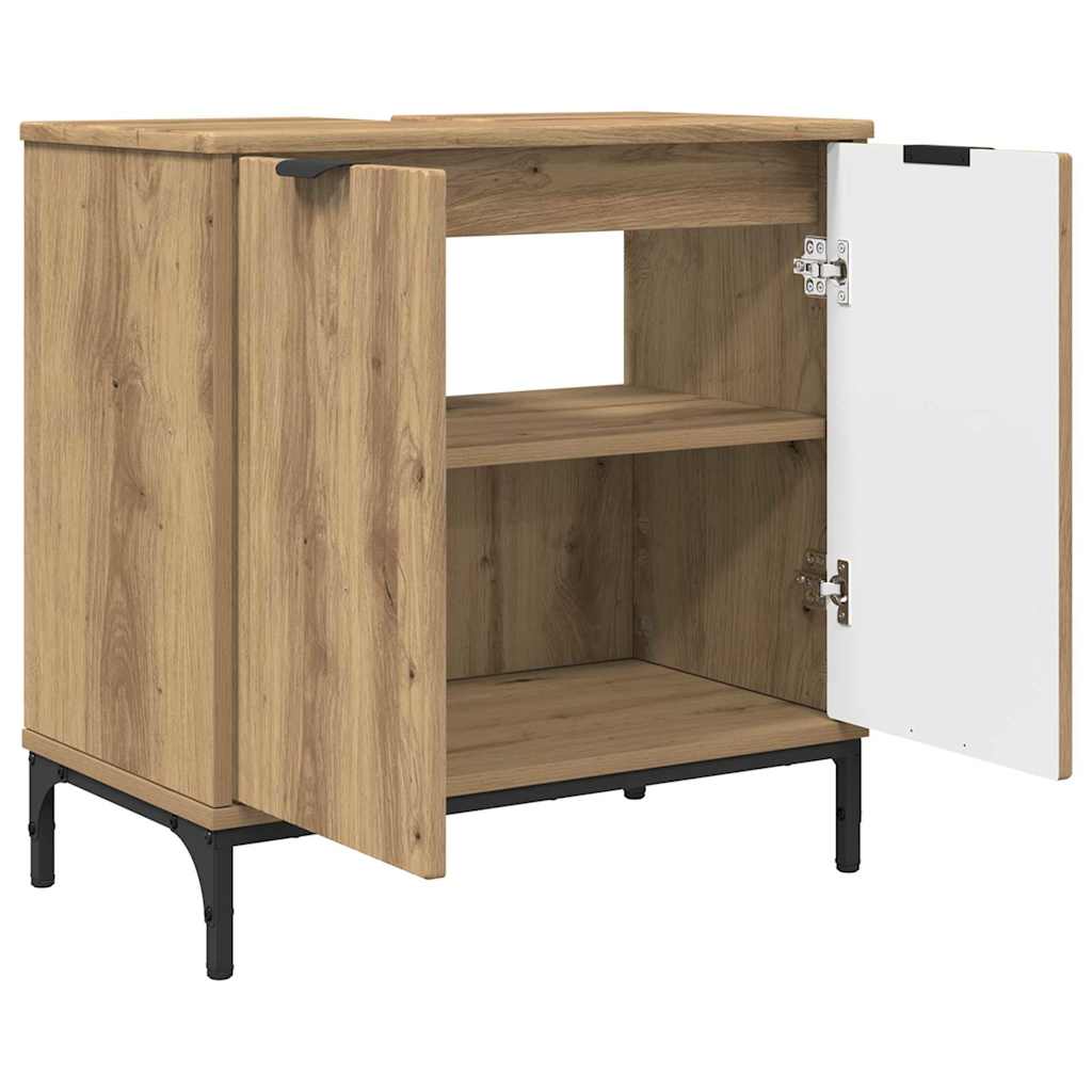 Ensemble de mobilier de salle de bain 3 pc Chêne artisanal