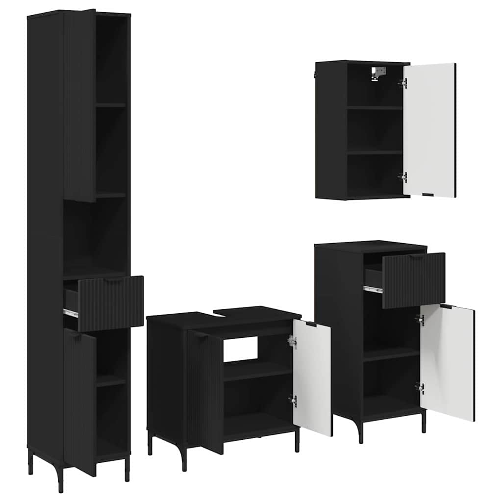 Ensemble de mobilier de salle de bain avec tiroir Noir - XIOS