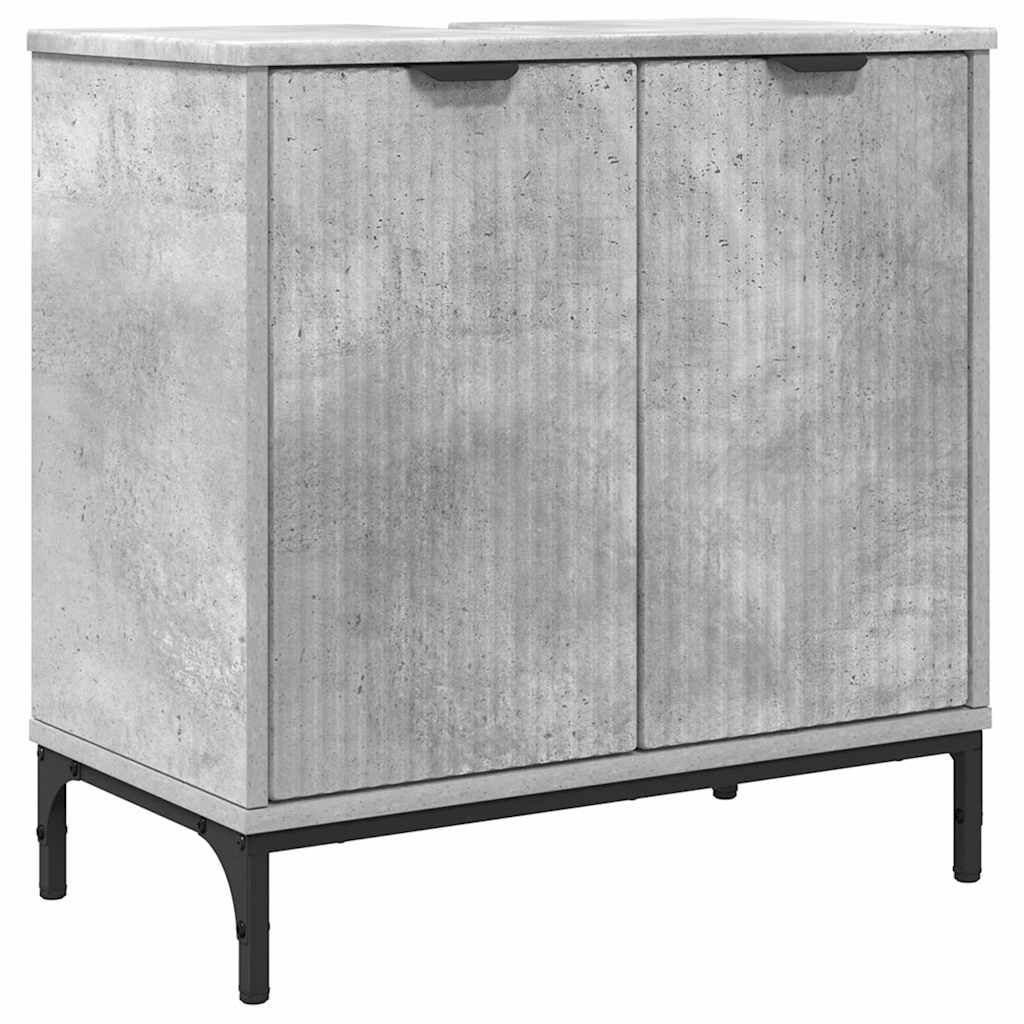 Ensemble de mobilier de salle de bain avec tiroir Gris béton - XIOS