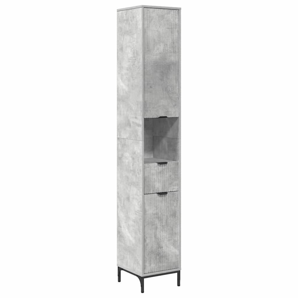 Ensemble de mobilier de salle de bain avec tiroir Gris béton - XIOS