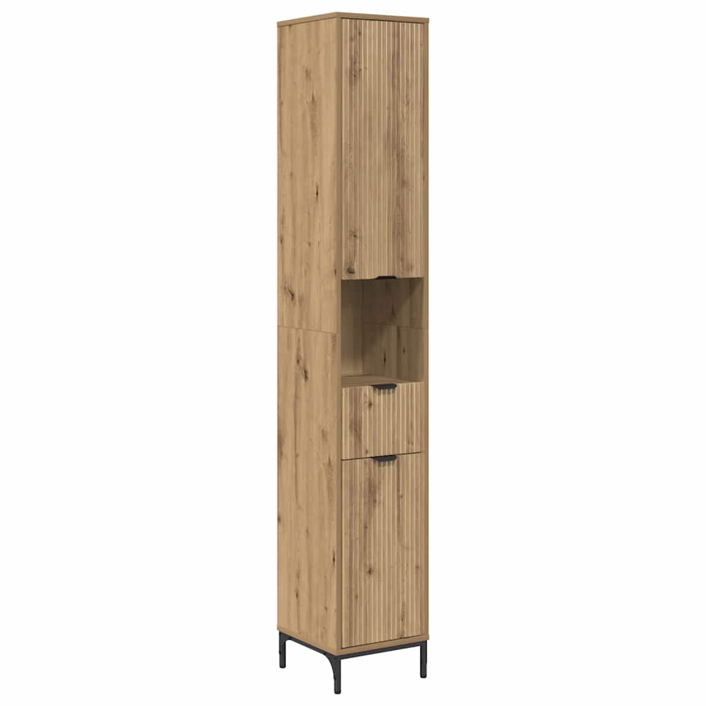 Ensemble de mobilier de salle de bain 4 pc Chêne artisanal - XIOS