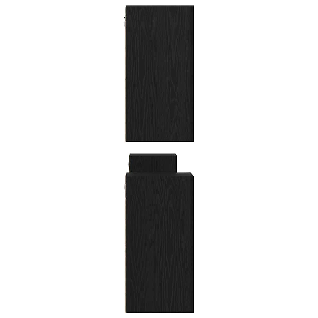 Ensemble meuble TV 7 pc Chêne noir Bois d'ingénierie