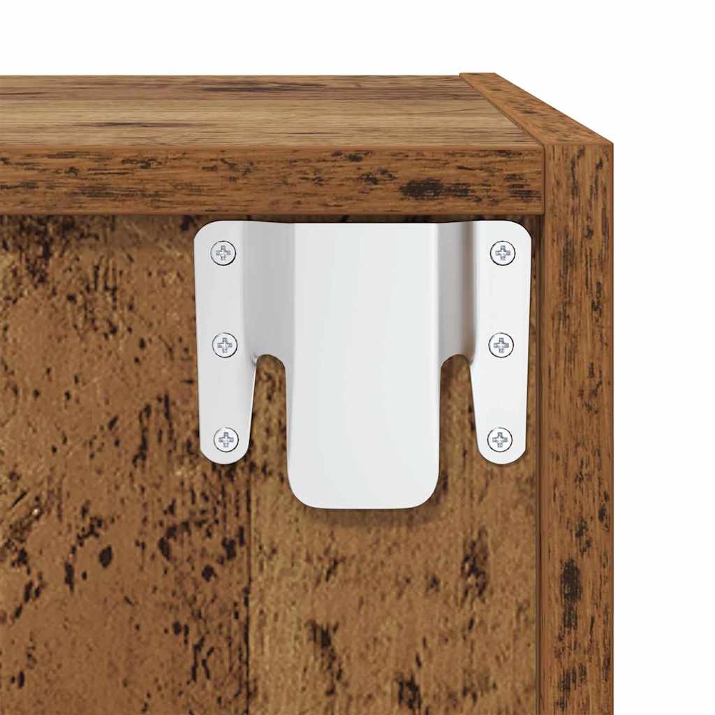 Ensemble meuble TV 4 pc Bois Ancien Bois d'ingénierie
