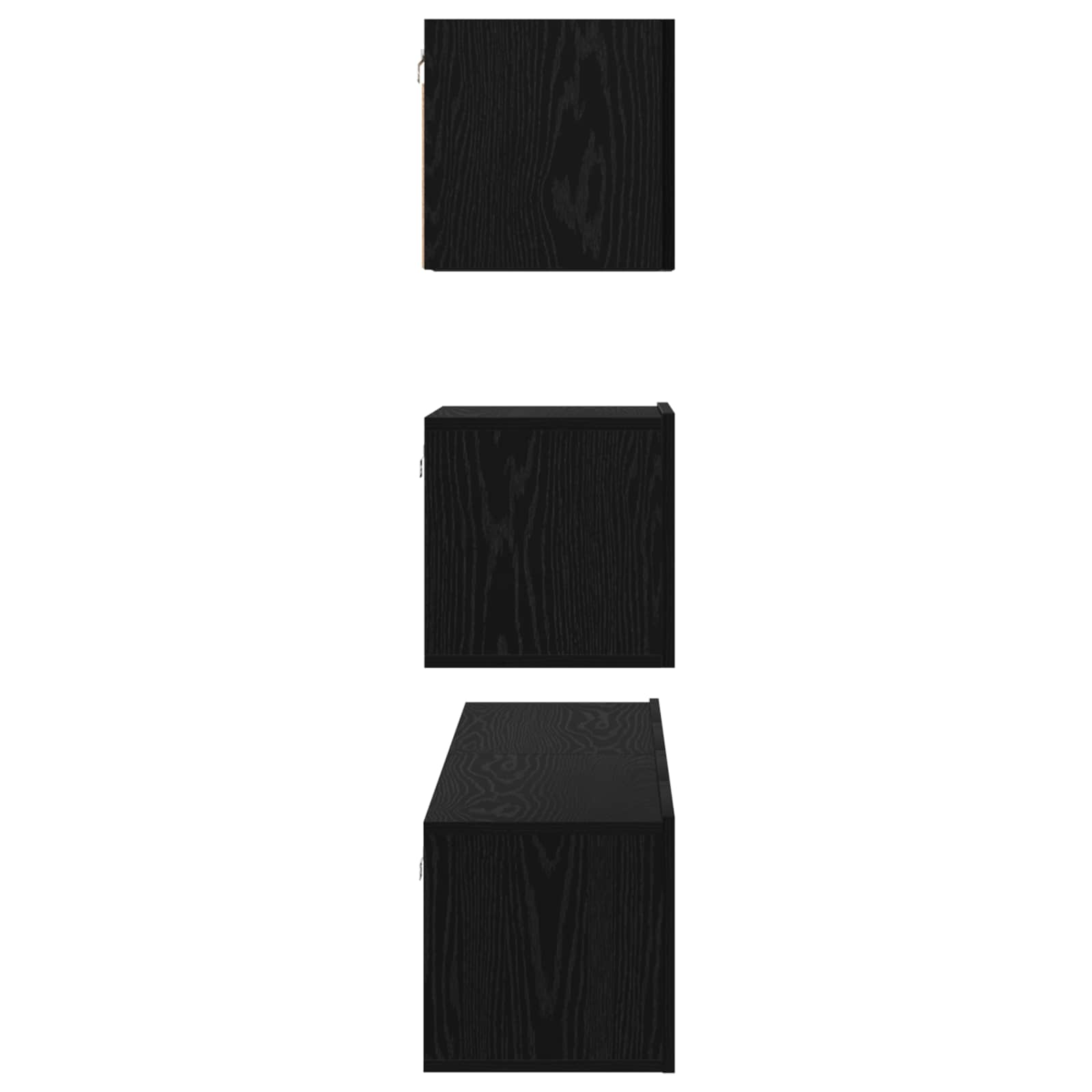 Ensemble meuble TV 3 pc Chêne noir Bois d'ingénierie