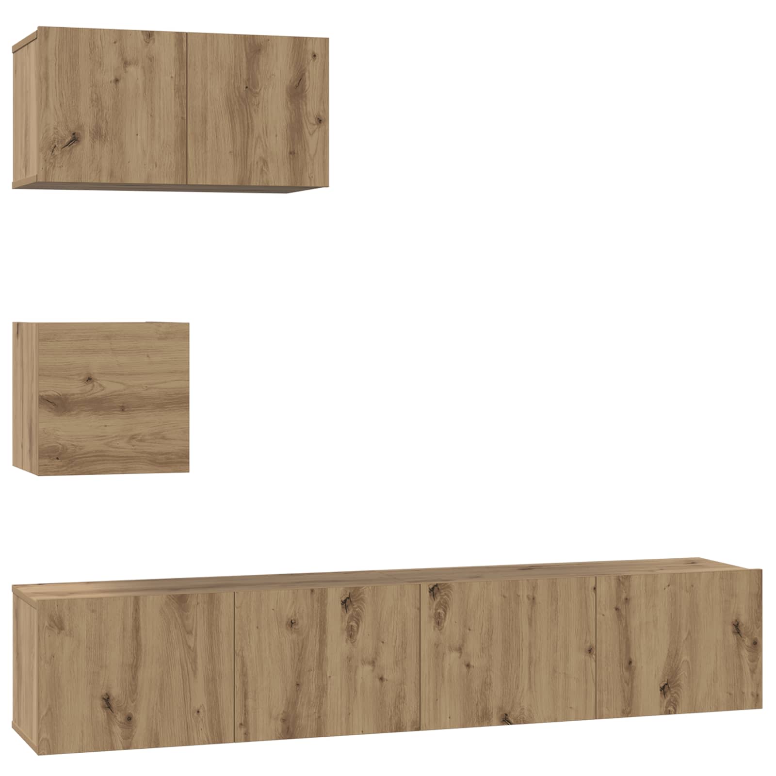 Ensemble meuble TV 3 pc Chêne artisanal Bois d'ingénierie