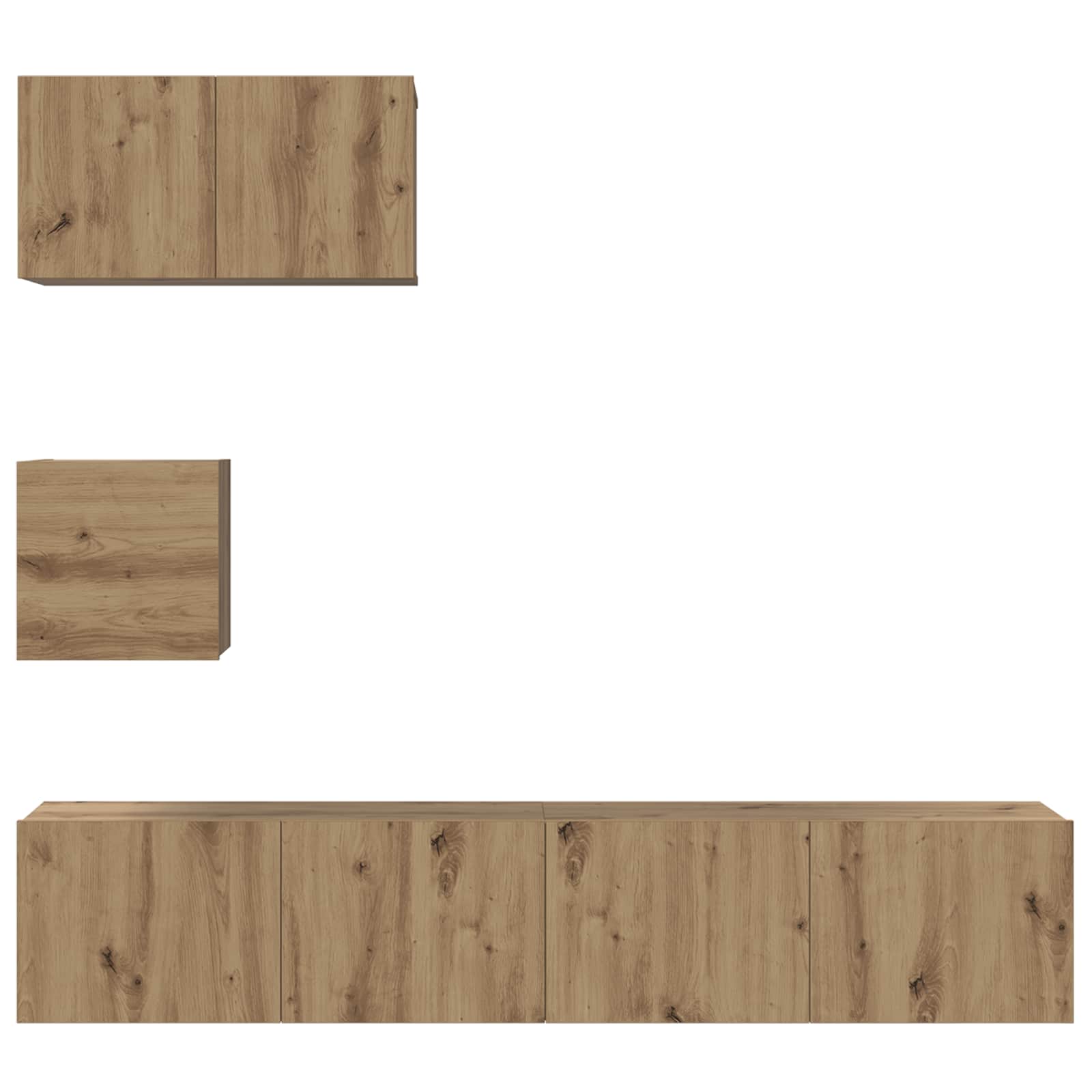 Ensemble meuble TV 3 pcs Chêne artisanal Bois d'ingénierie - XIOS