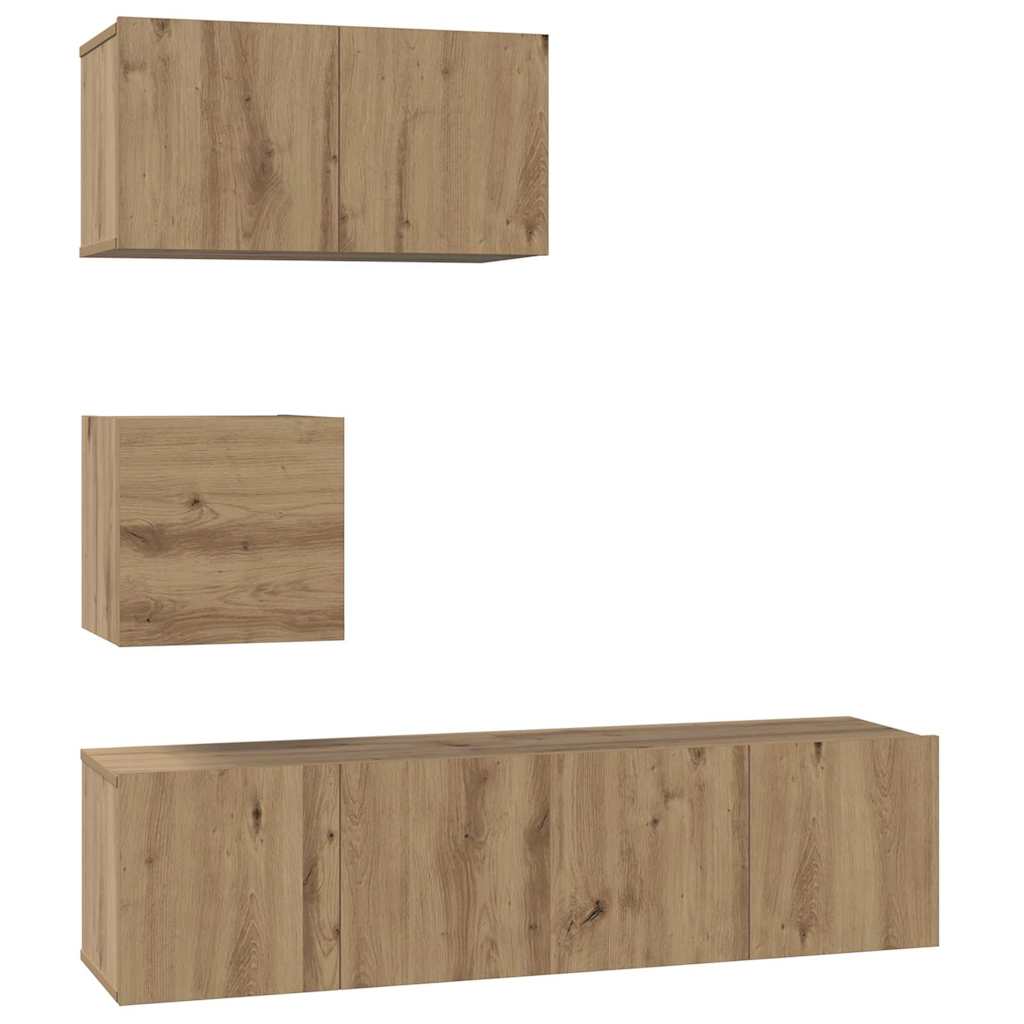 Ensemble meuble TV 4 pcs chêne artisanal 60 x 30 x 30 cm - XIOS