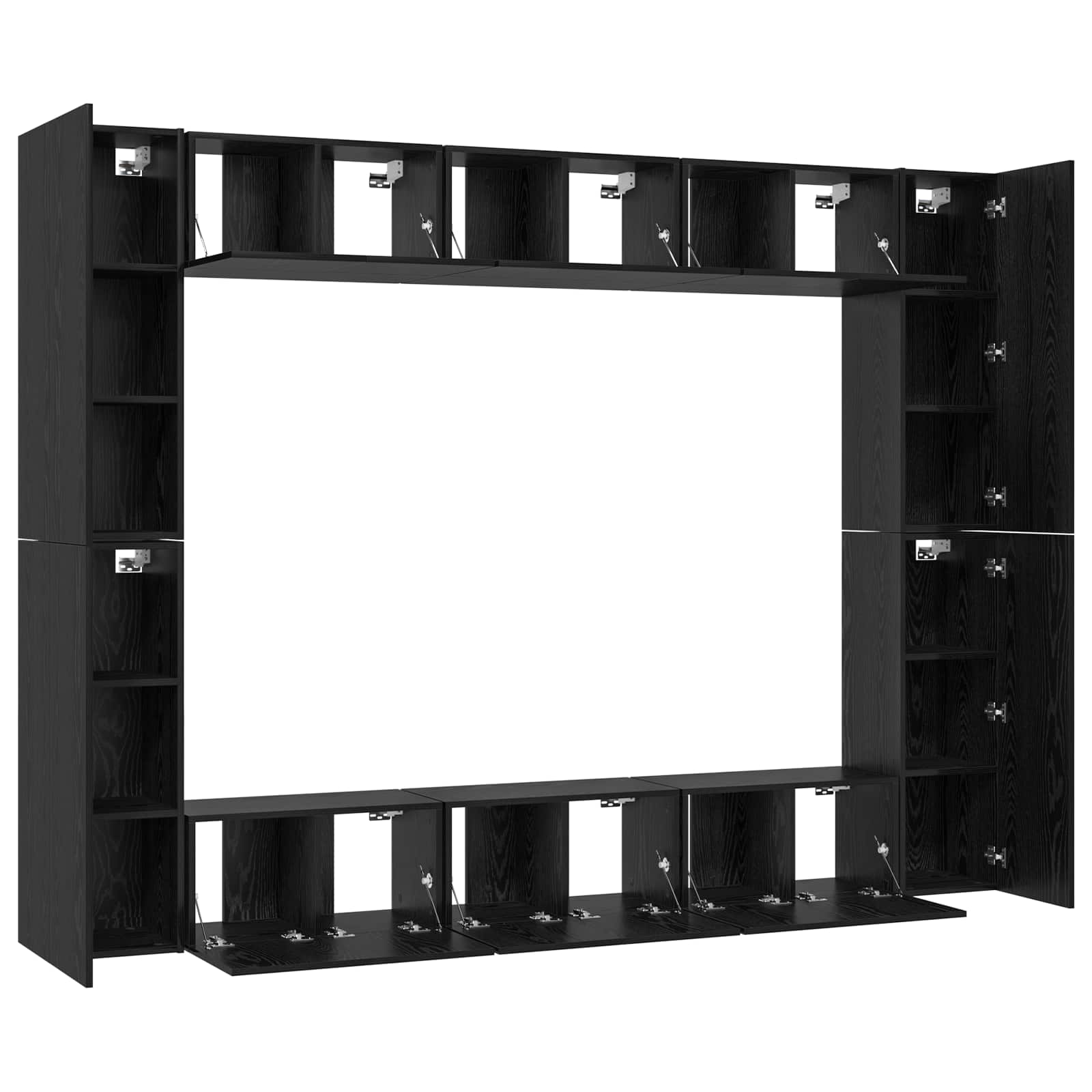 Ensemble meuble TV 10 pcs Chêne noir Bois d'ingénierie - XIOS