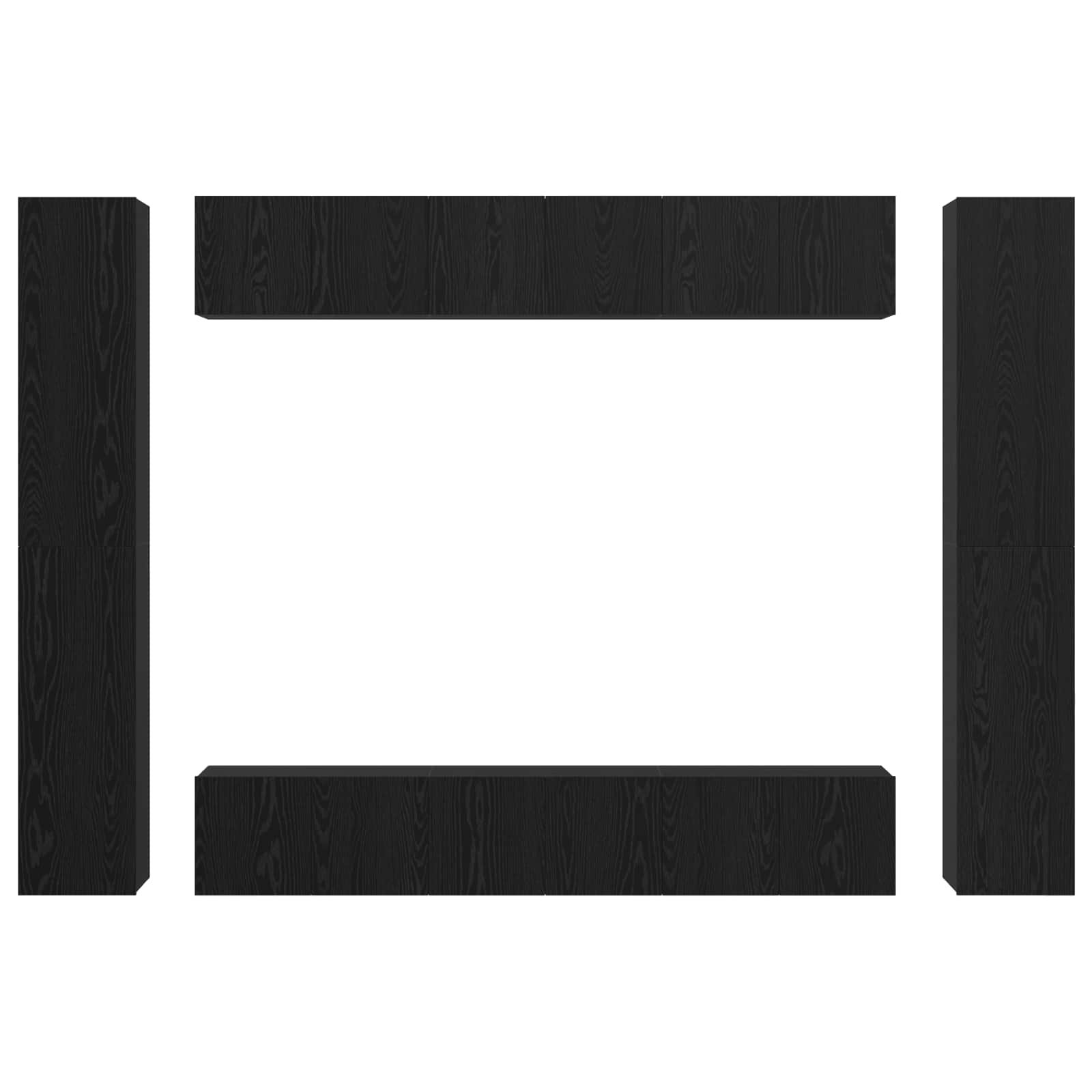 Ensemble meuble TV 10 pcs Chêne noir Bois d'ingénierie - XIOS
