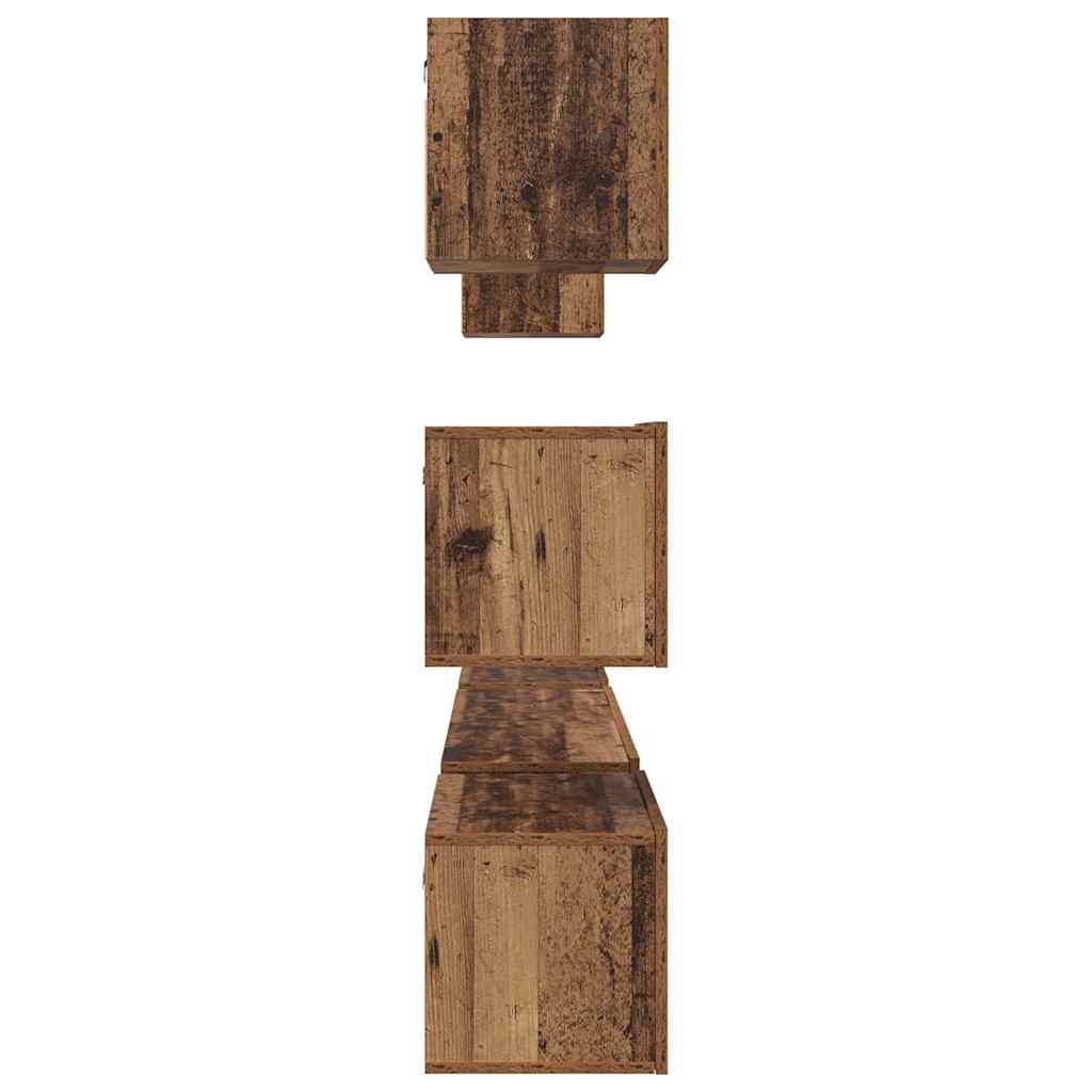 Ensemble meuble TV 8 pcs Bois Ancien Bois d'ingénierie - XIOS