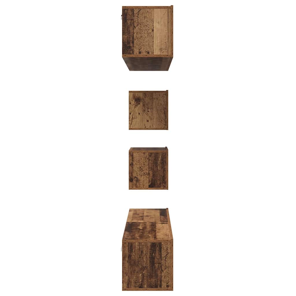 Ensemble meuble TV 6 pcs Bois Ancien Bois d'ingénierie - XIOS