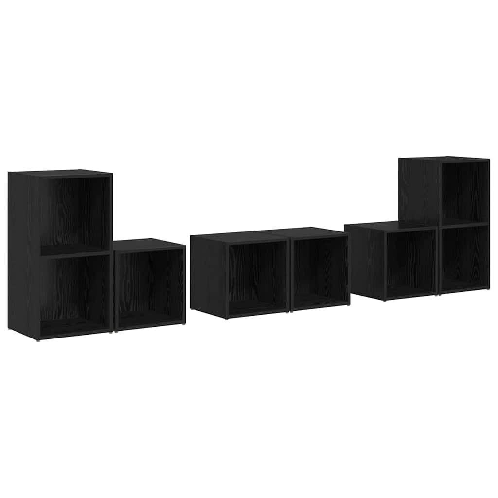 Ensemble meuble TV 6 pcs Chêne noir Bois d'ingénierie - XIOS