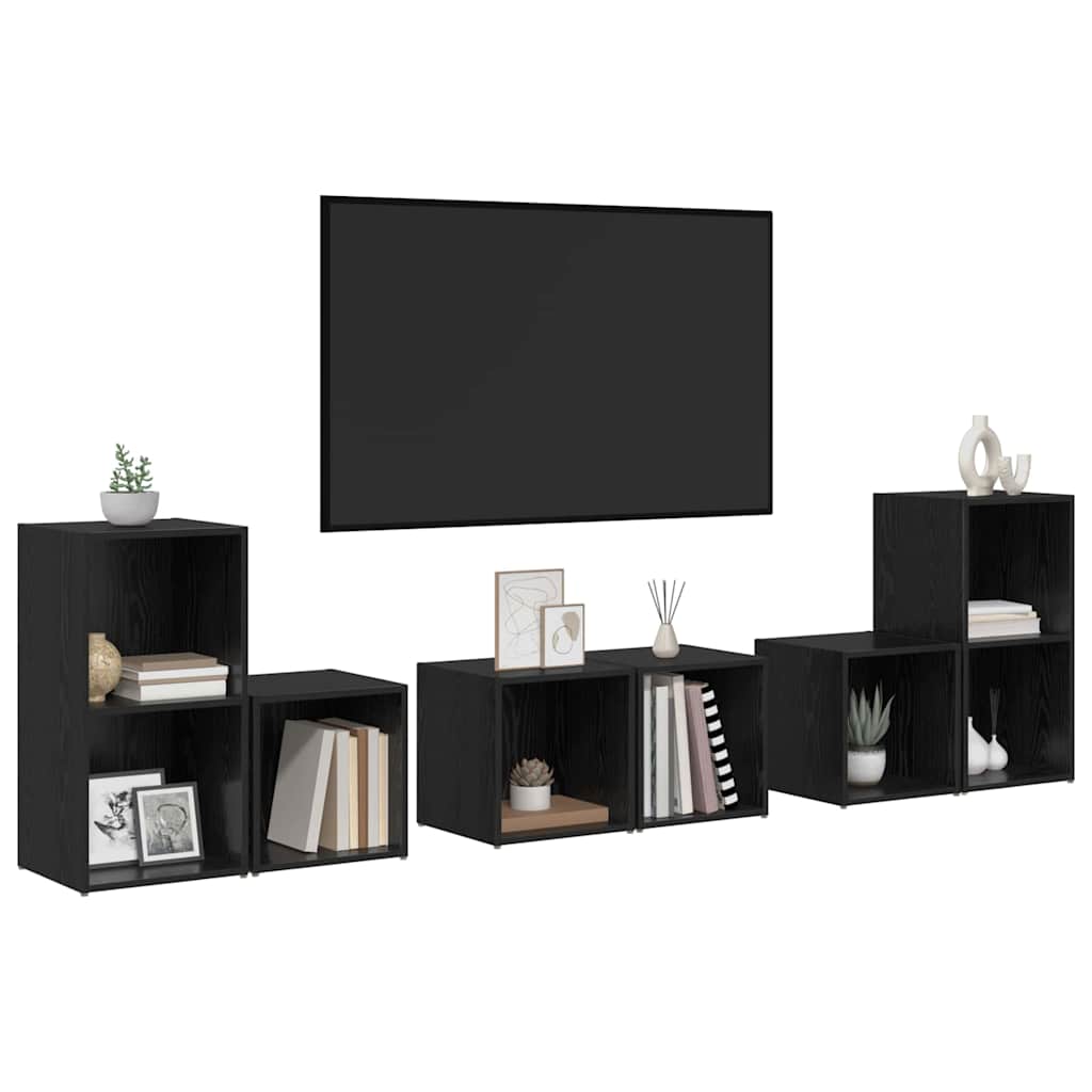 Ensemble meuble TV 6 pcs Chêne noir Bois d'ingénierie - XIOS