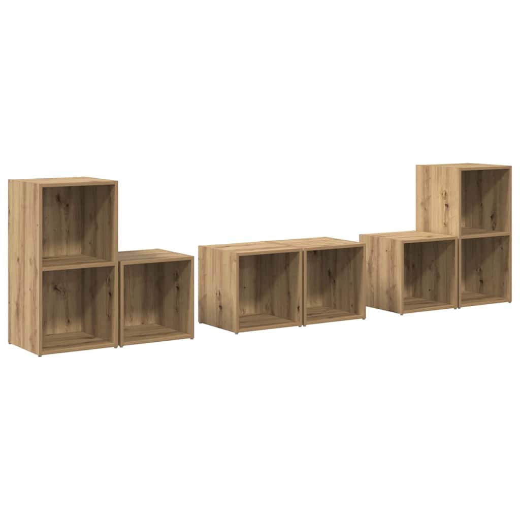 Ensemble meuble TV 6 pcs Chêne artisanal Bois d'ingénierie - XIOS