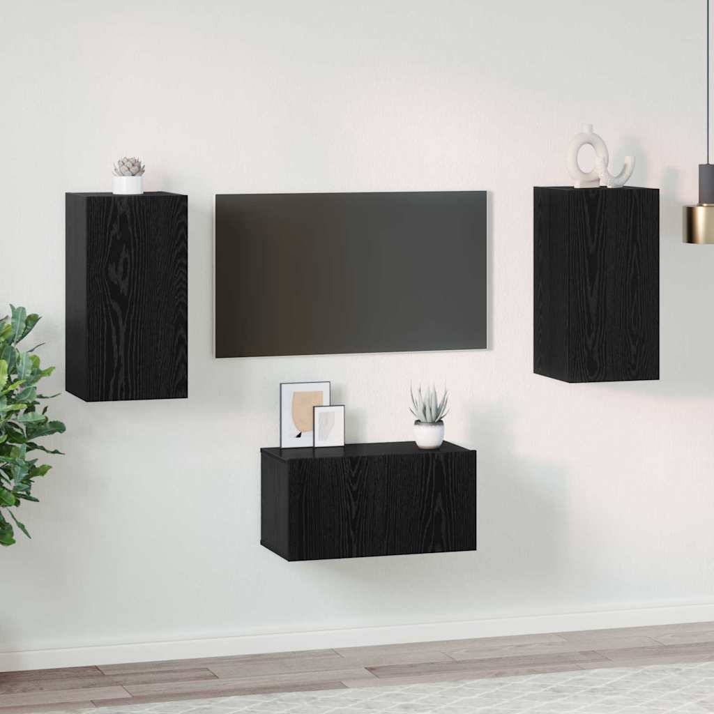 Ensemble meuble TV 3 pcs Chêne noir 60 x 30 x 30 cm - XIOS