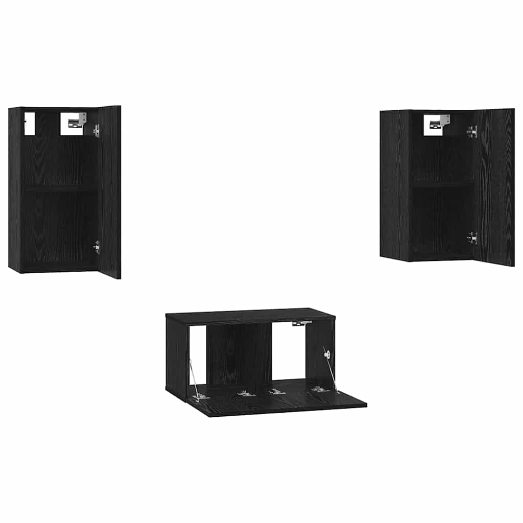 Ensemble meuble TV 3 pcs Chêne noir 60 x 30 x 30 cm - XIOS