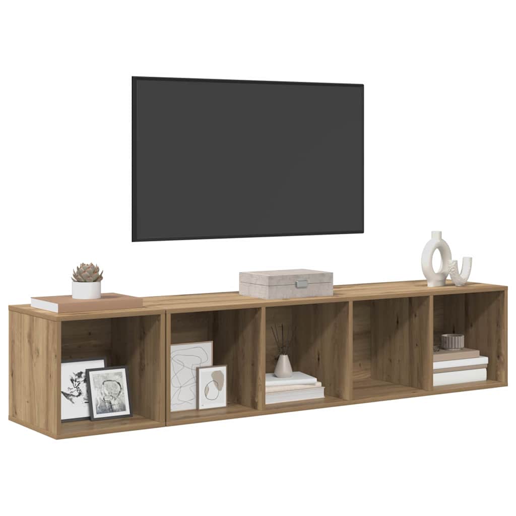 Ensemble de meubles TV 2 pcs chêne artisanal 37 x 37 x 142.5 cm - XIOS