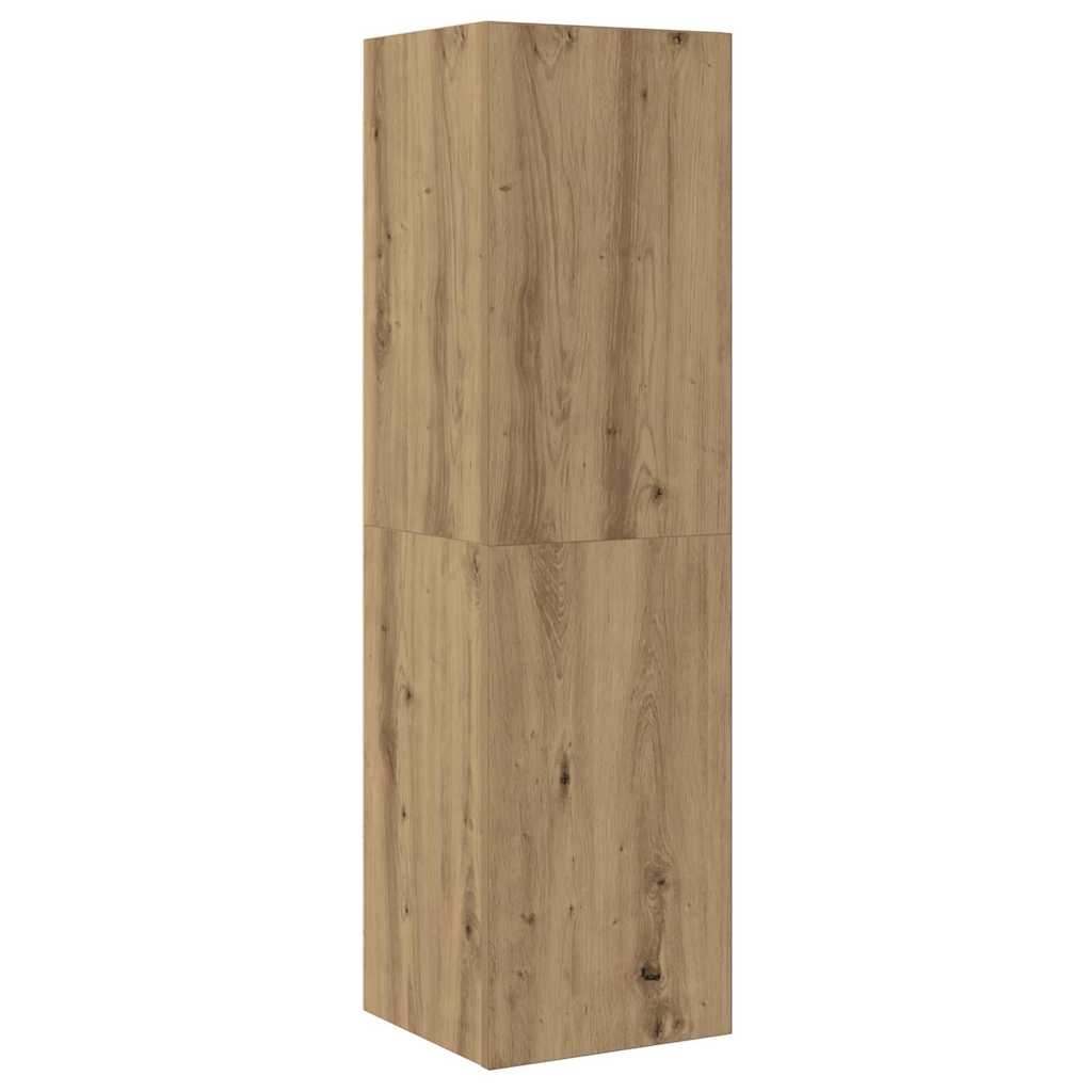 Meuble TV mural 4 pcs Chêne artisanal Bois d'ingénierie - XIOS