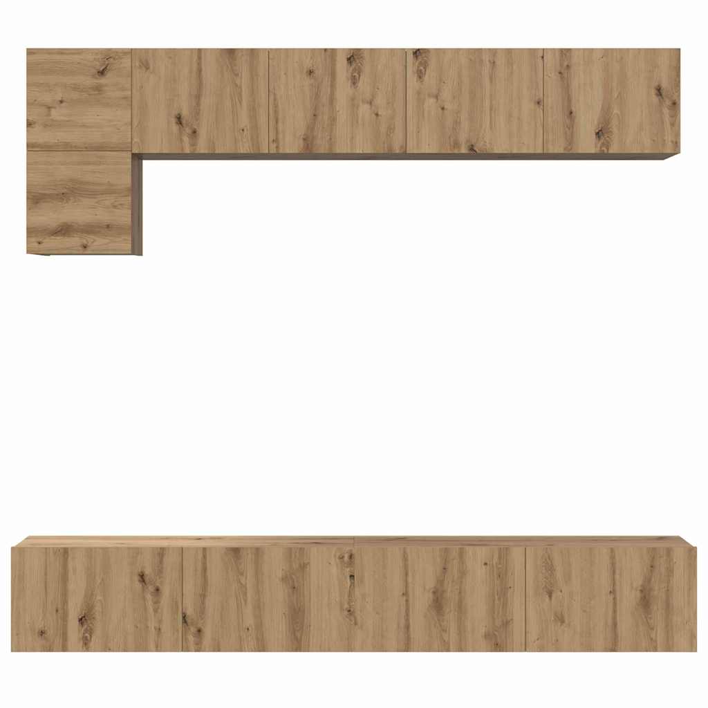 Ensemble meuble TV 5 pcs Chêne artisanal Bois d'ingénierie - XIOS