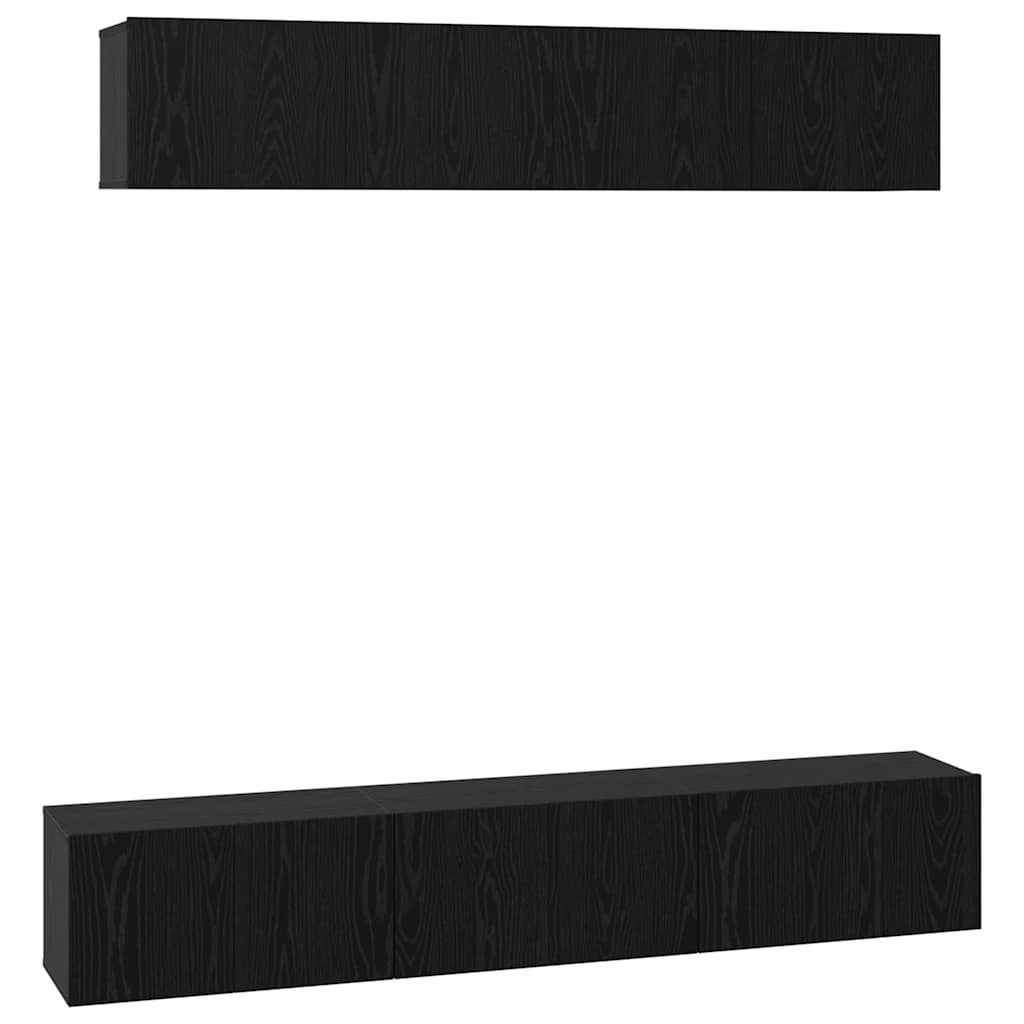 Ensemble meuble TV 5 pcs Chêne noir Bois d'ingénierie - XIOS